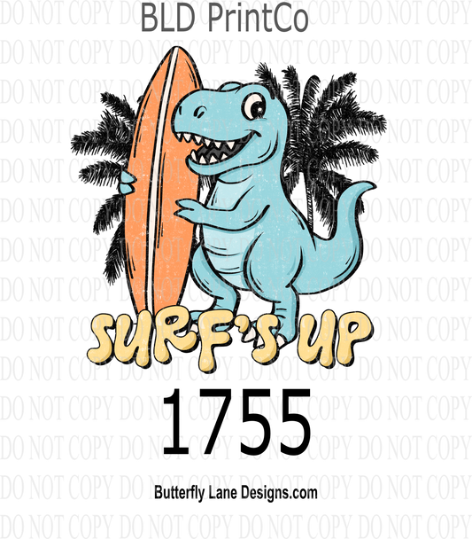 D1755 Surf's UP Dino-Blue