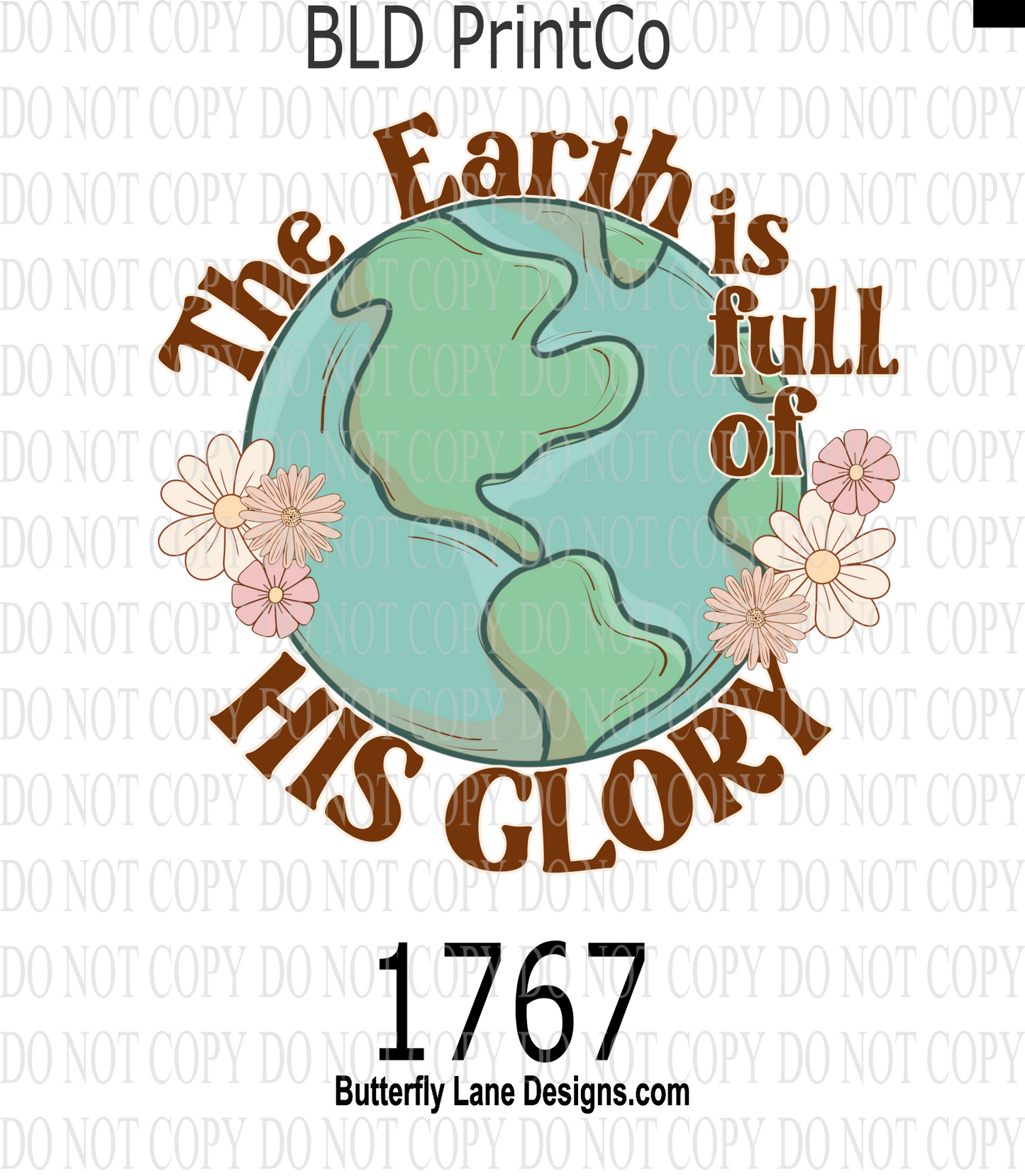 D1767 The earth is full of HIS GLORY