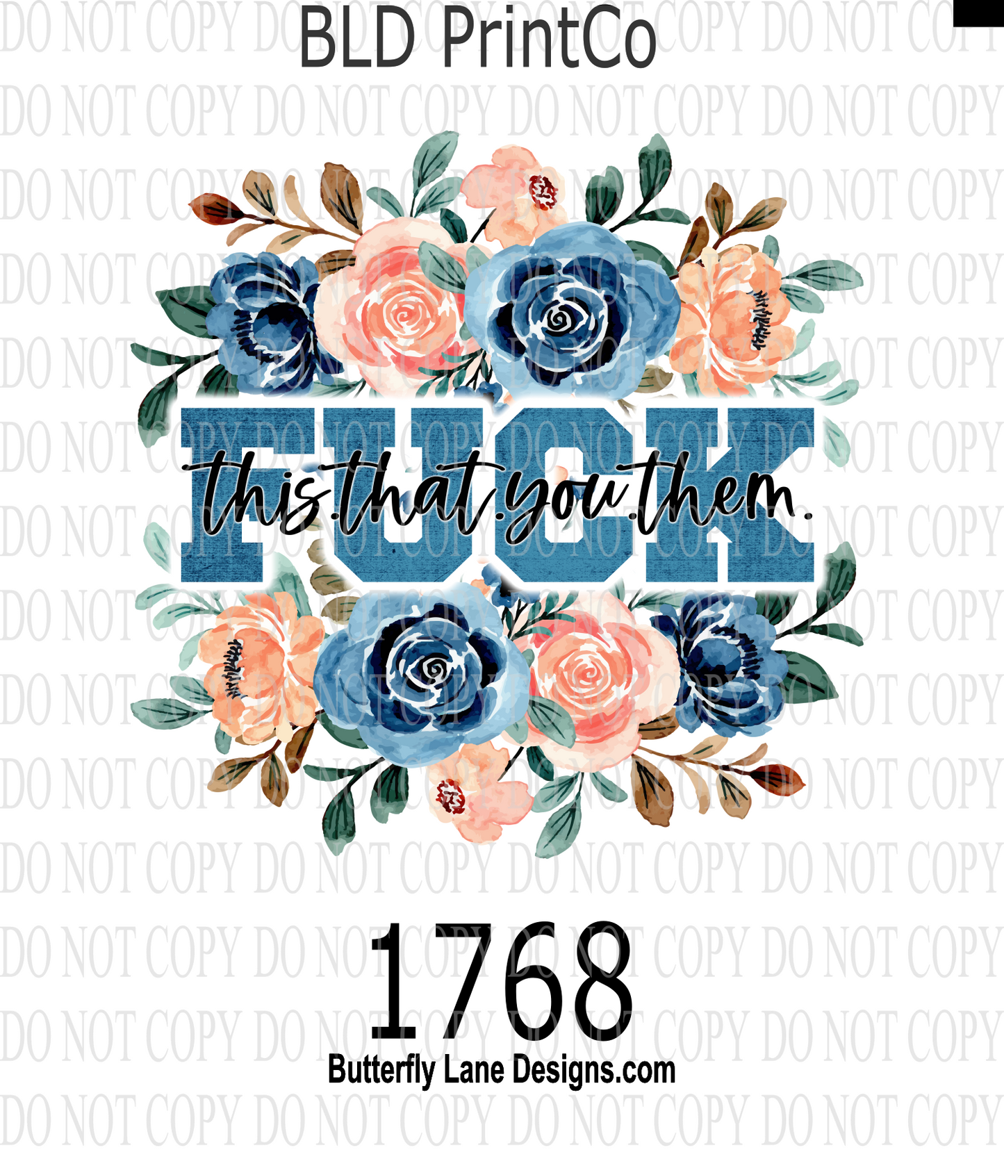 D1768 F' This, That, You, Them- Blue & Peach