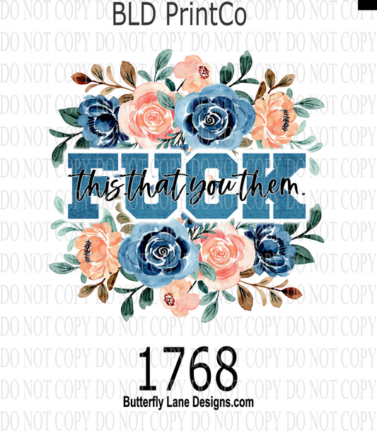 D1768 F' This, That, You, Them- Blue & Peach