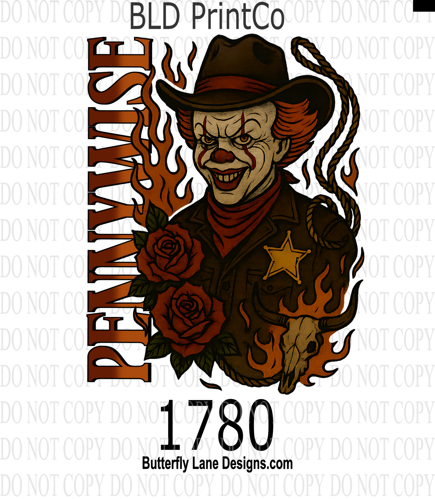 D1780 Hallowen Penny Clown