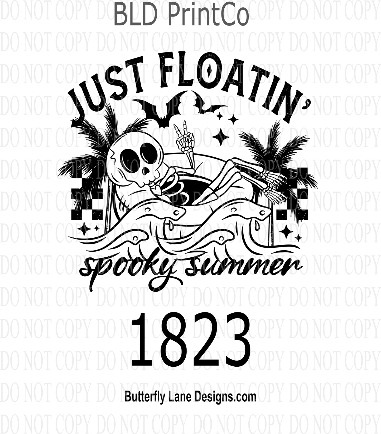 D1823 Just_Floating_Spooky Summer Black outlined