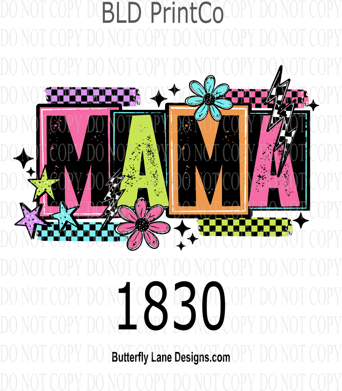 D1830 Mama Bright Rainbow & checkers