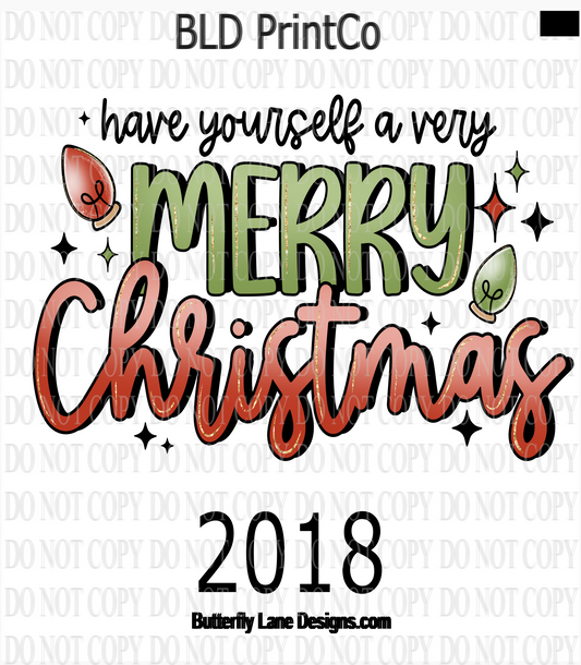 D2018 Green & Red Merry Christmas