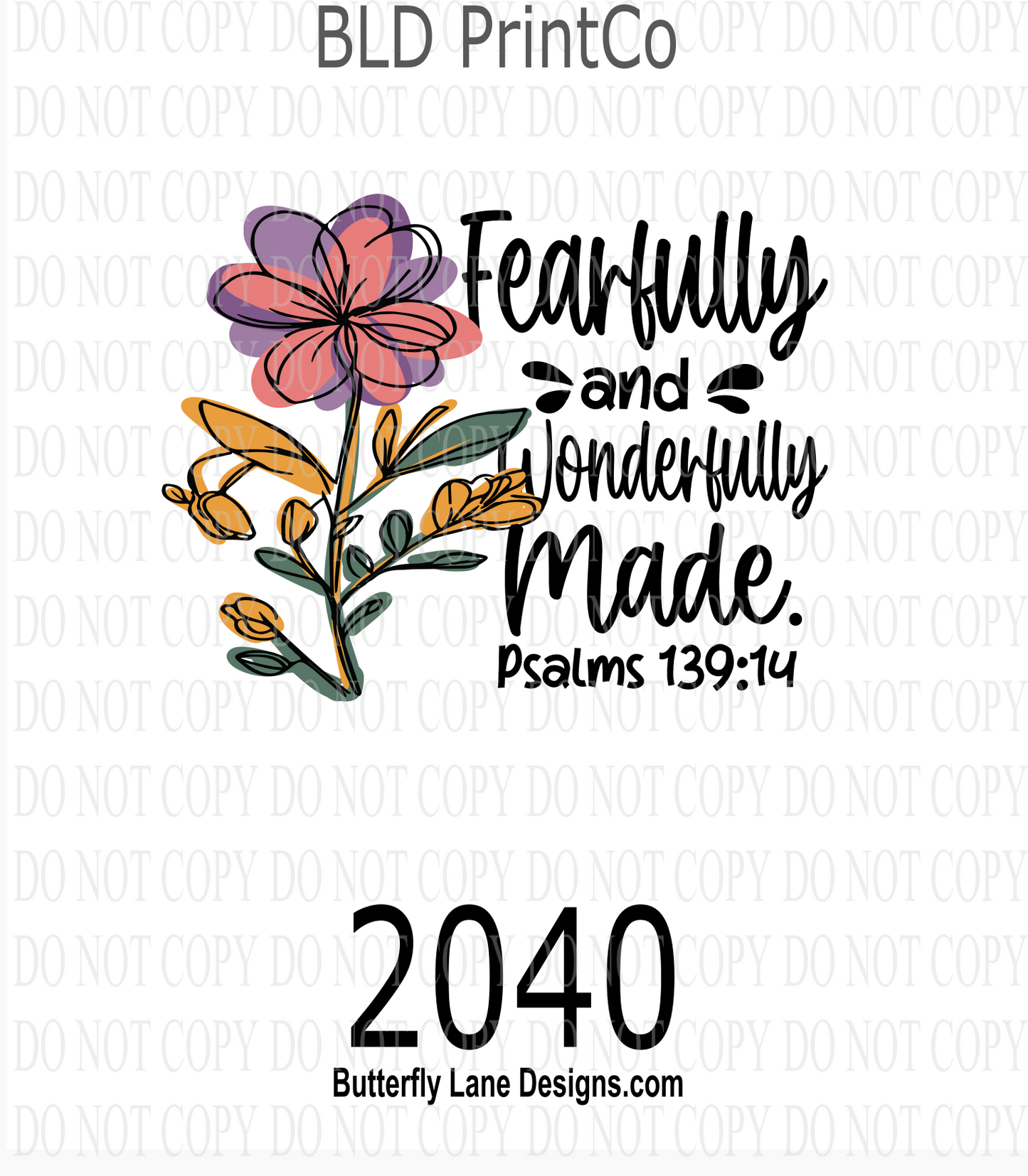 D2040 Fearfully and wonderfully made-Proverbs