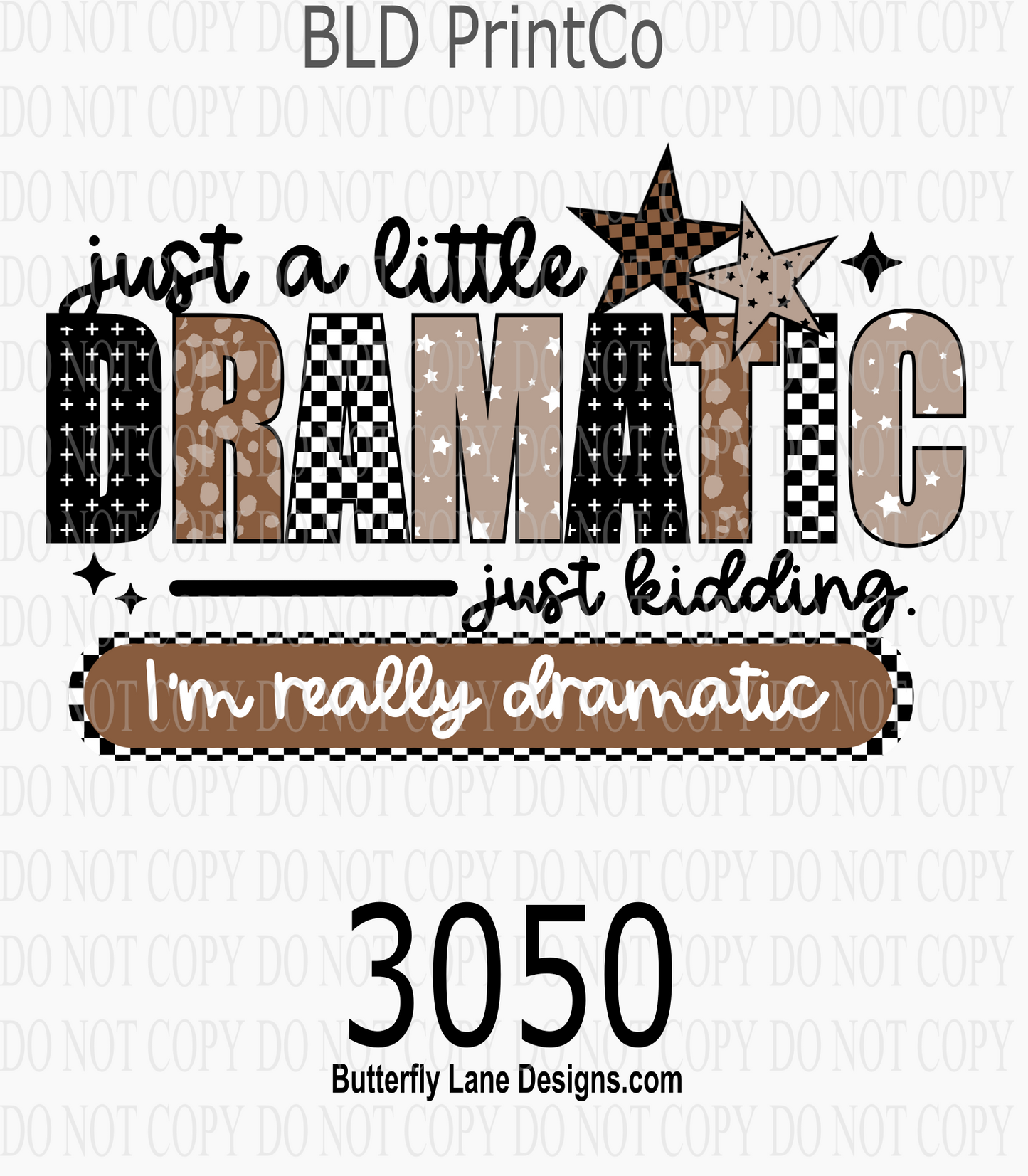 Just A Little Dramatic | Neutral Patterns & Retro Stars | D3050