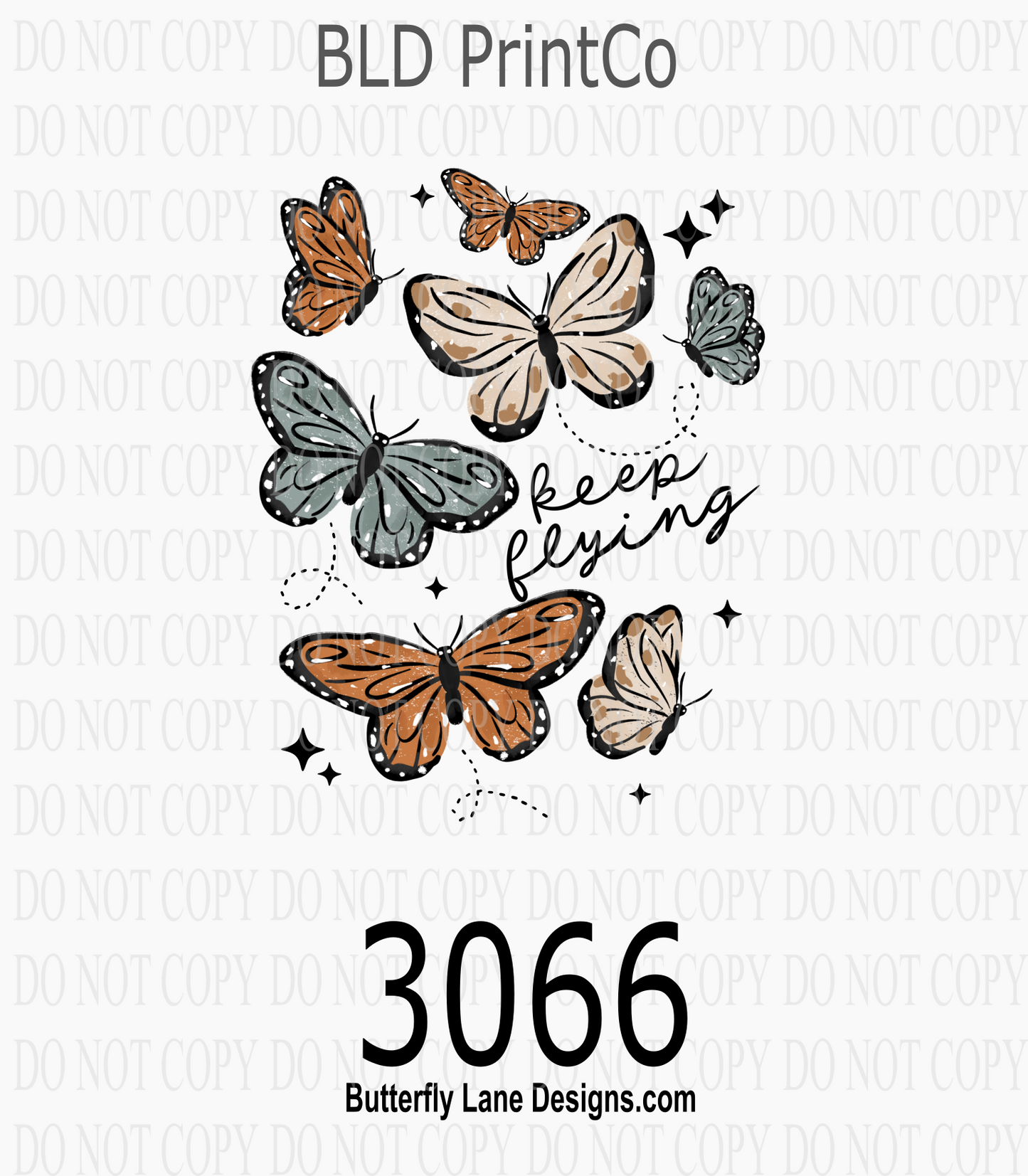 Keep Flying | Aesthetic Butterflies & Stars | D3066