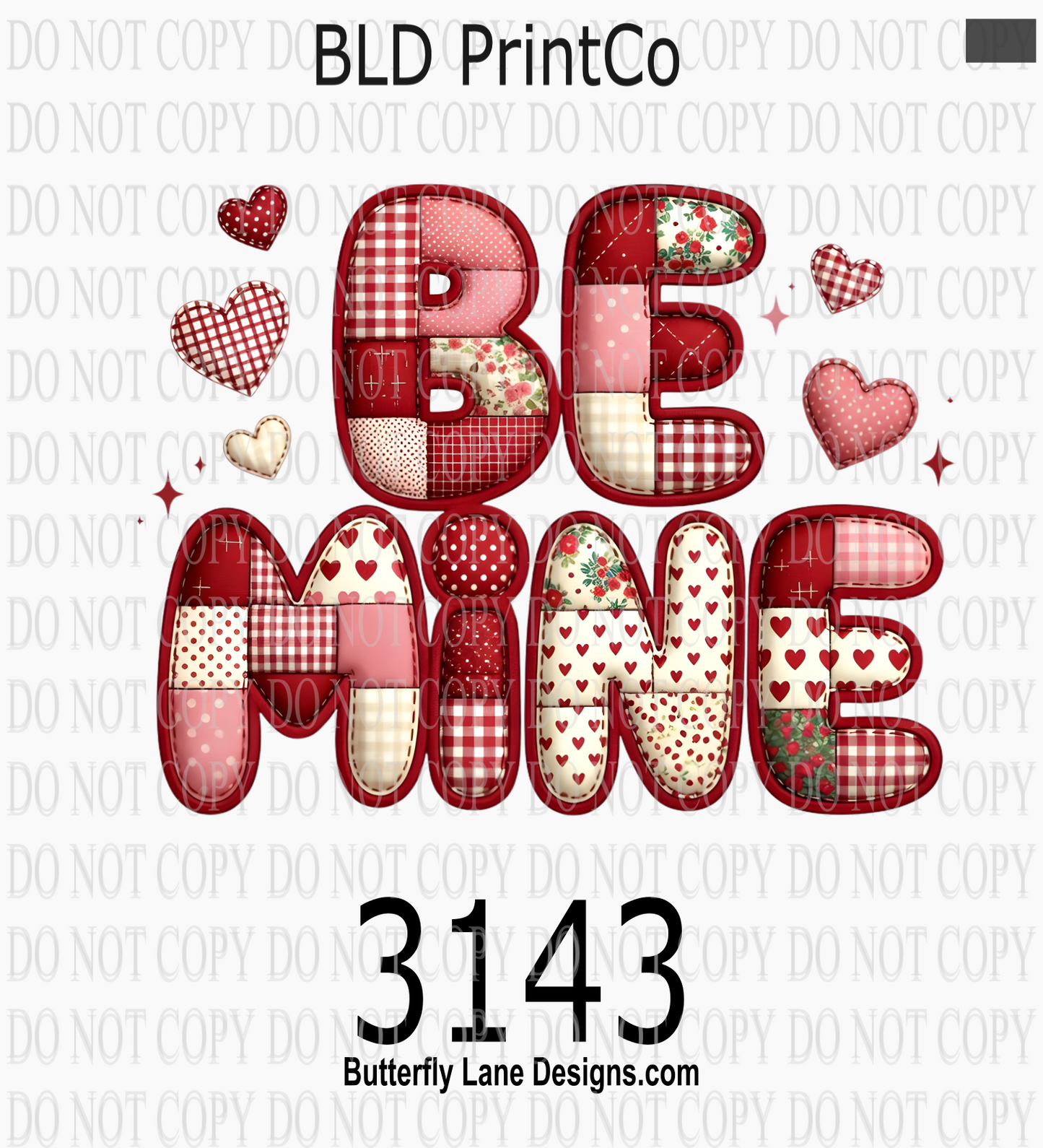 D3143 Be Mine-Valentine patchwork