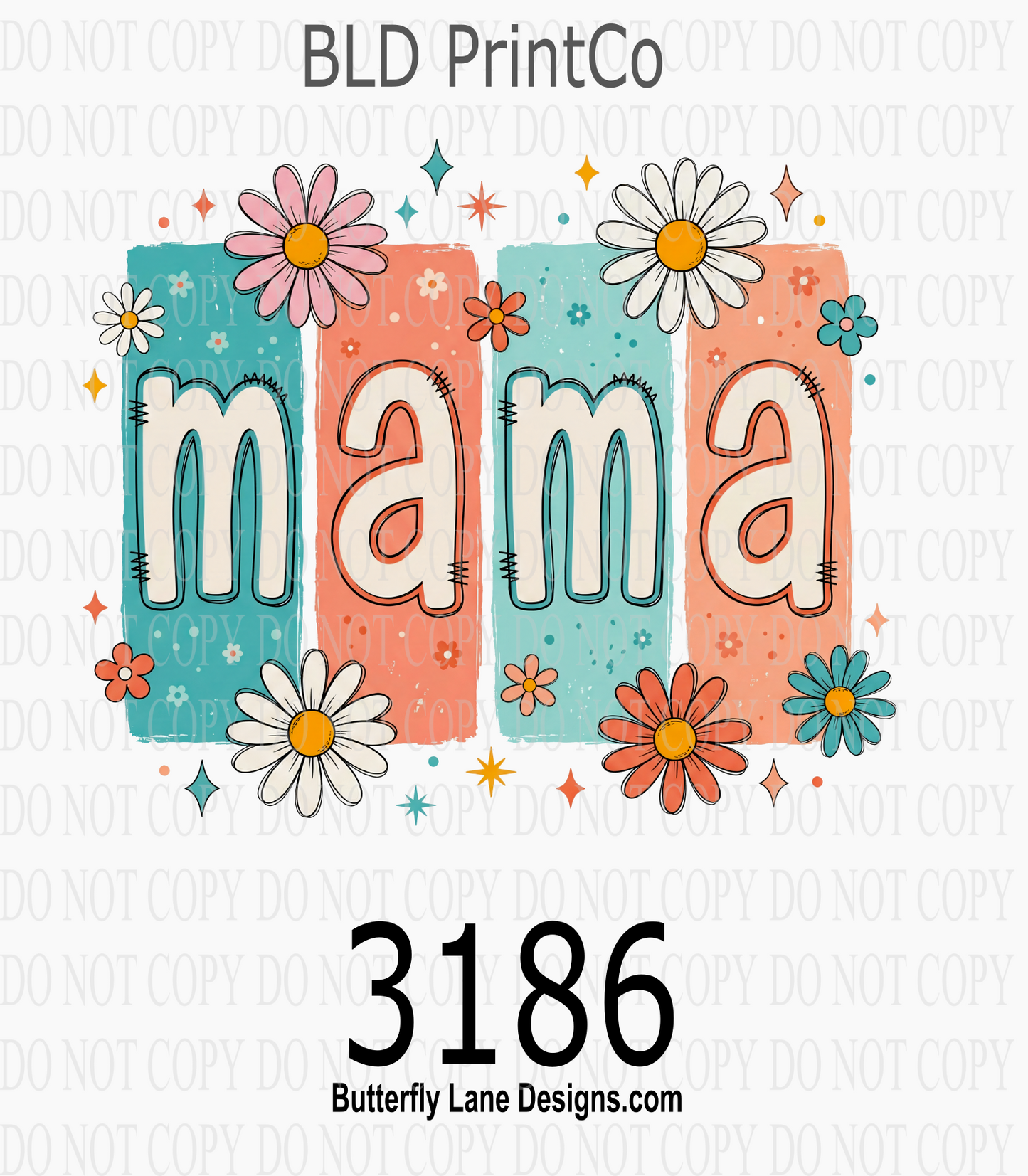 Mama | Retro Boho Daisy Floral | D3186