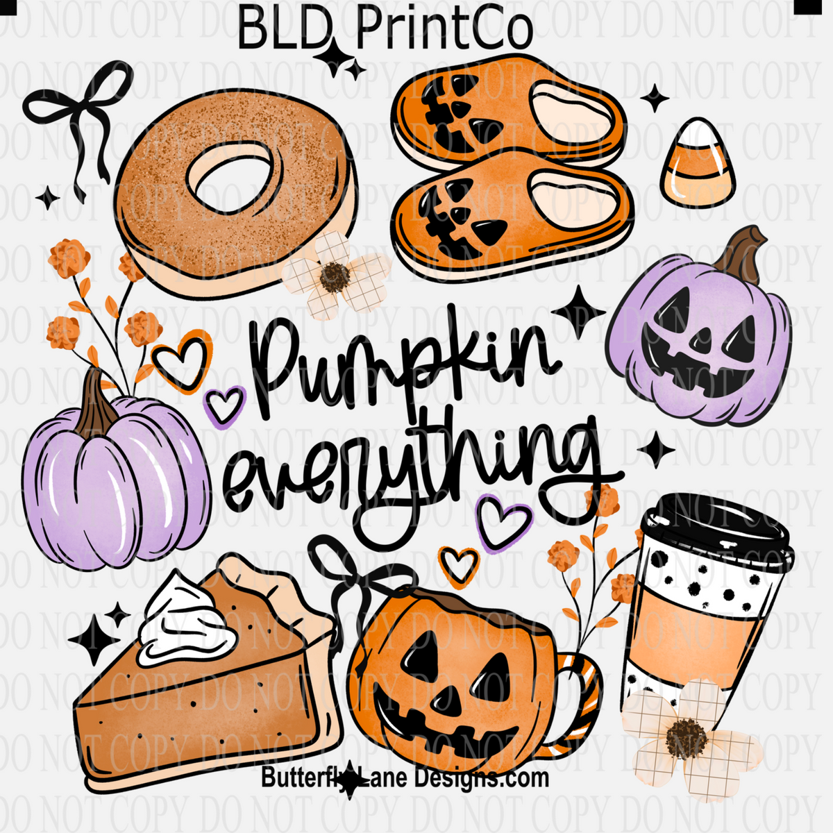 Pumpkin Everything Autumn Treats | Fall Coffee & Slippers Decal D3233