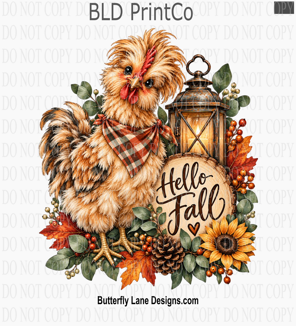 Hello Fall Chicken| Fall Holiday Decal | D3239