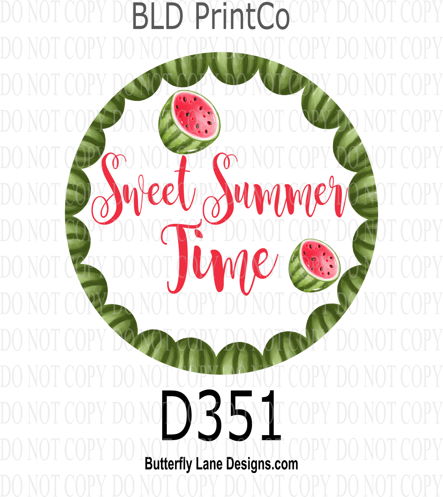 D351 Sweet Summer Time-BLD  Clear Decal :: VC Decal