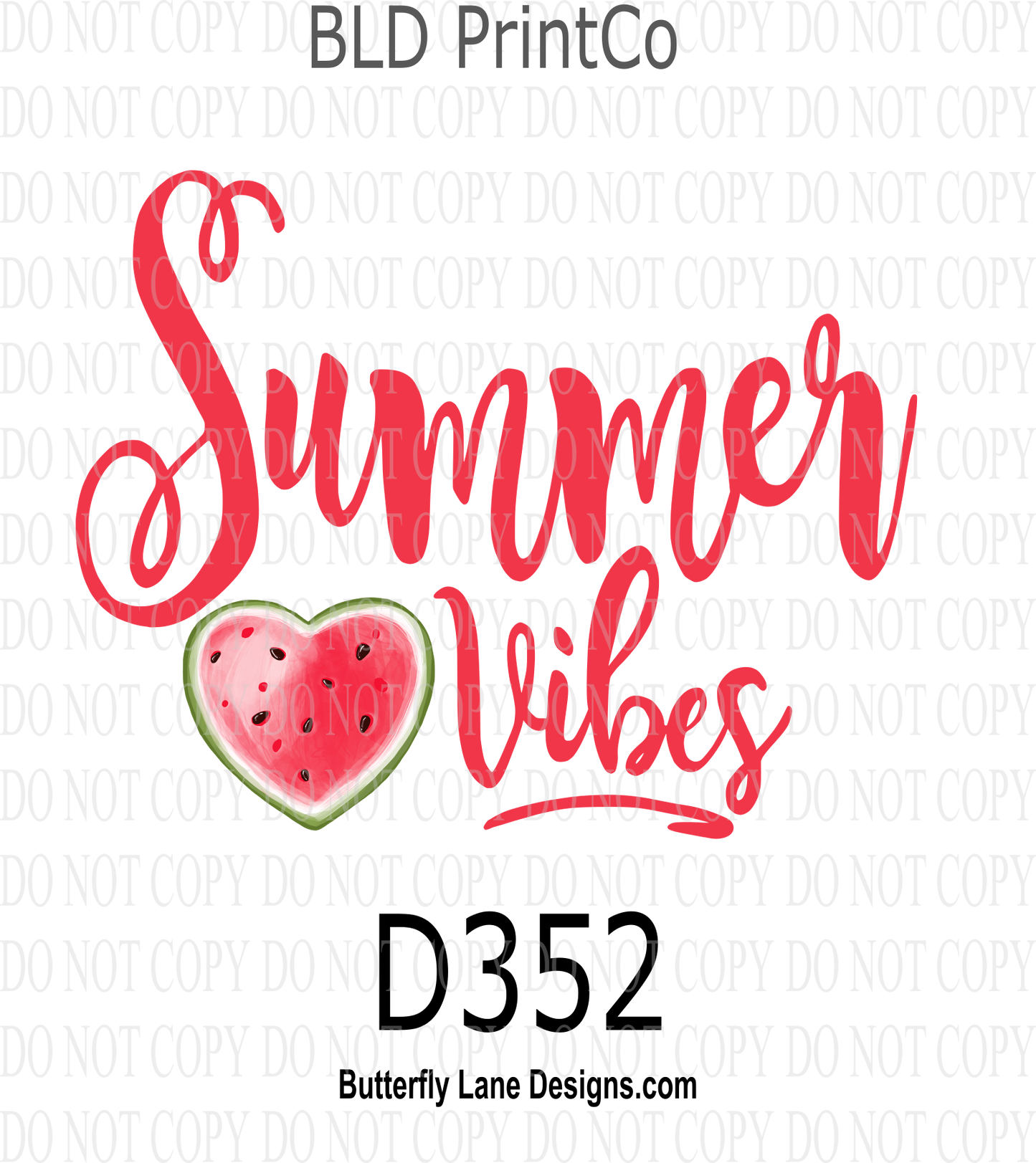 D352  Summer Vibes-BLD  Clear Decal :: VC Decal