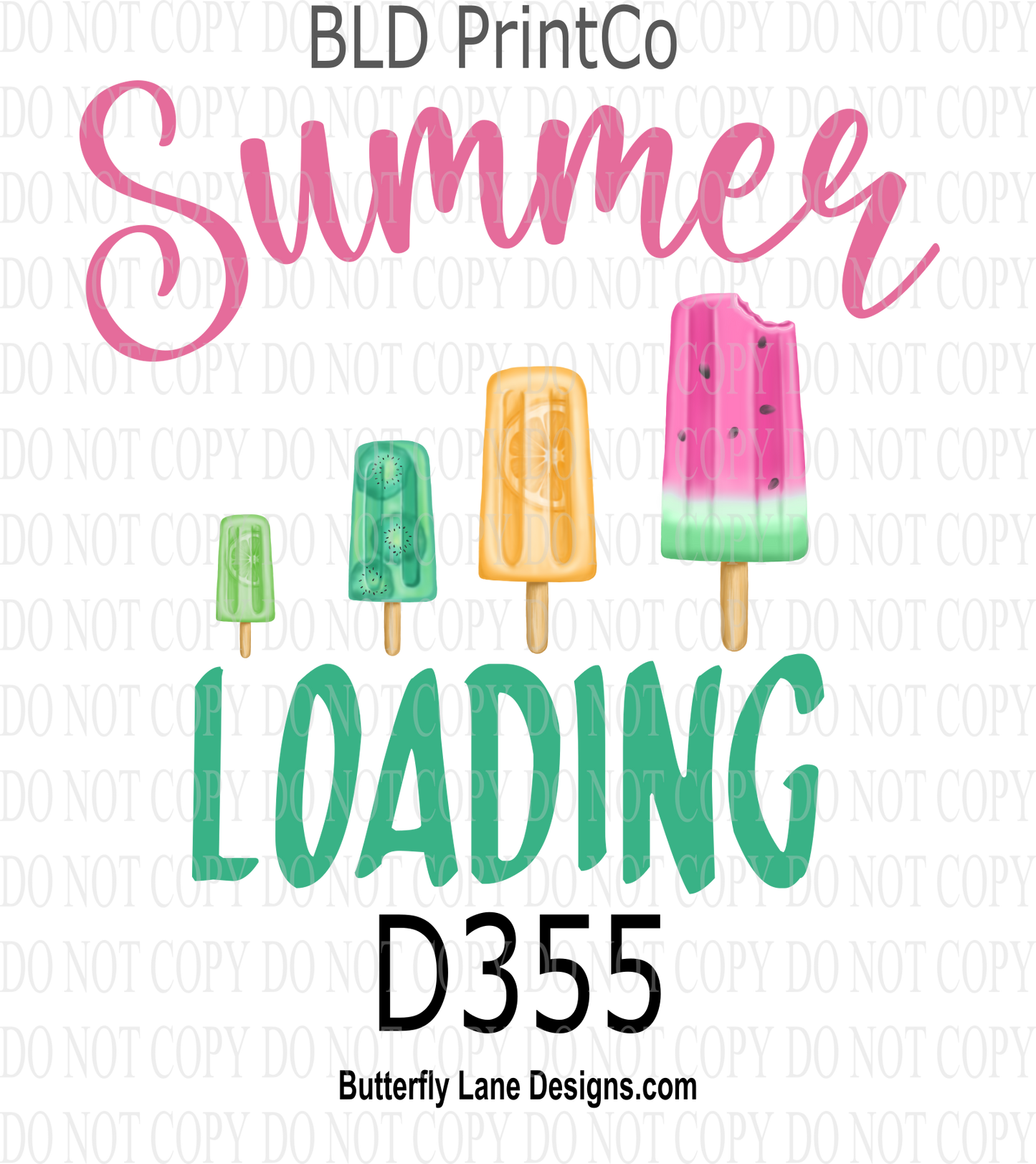 D355 Summer Loading-BLD  Clear Decal :: VC Decal