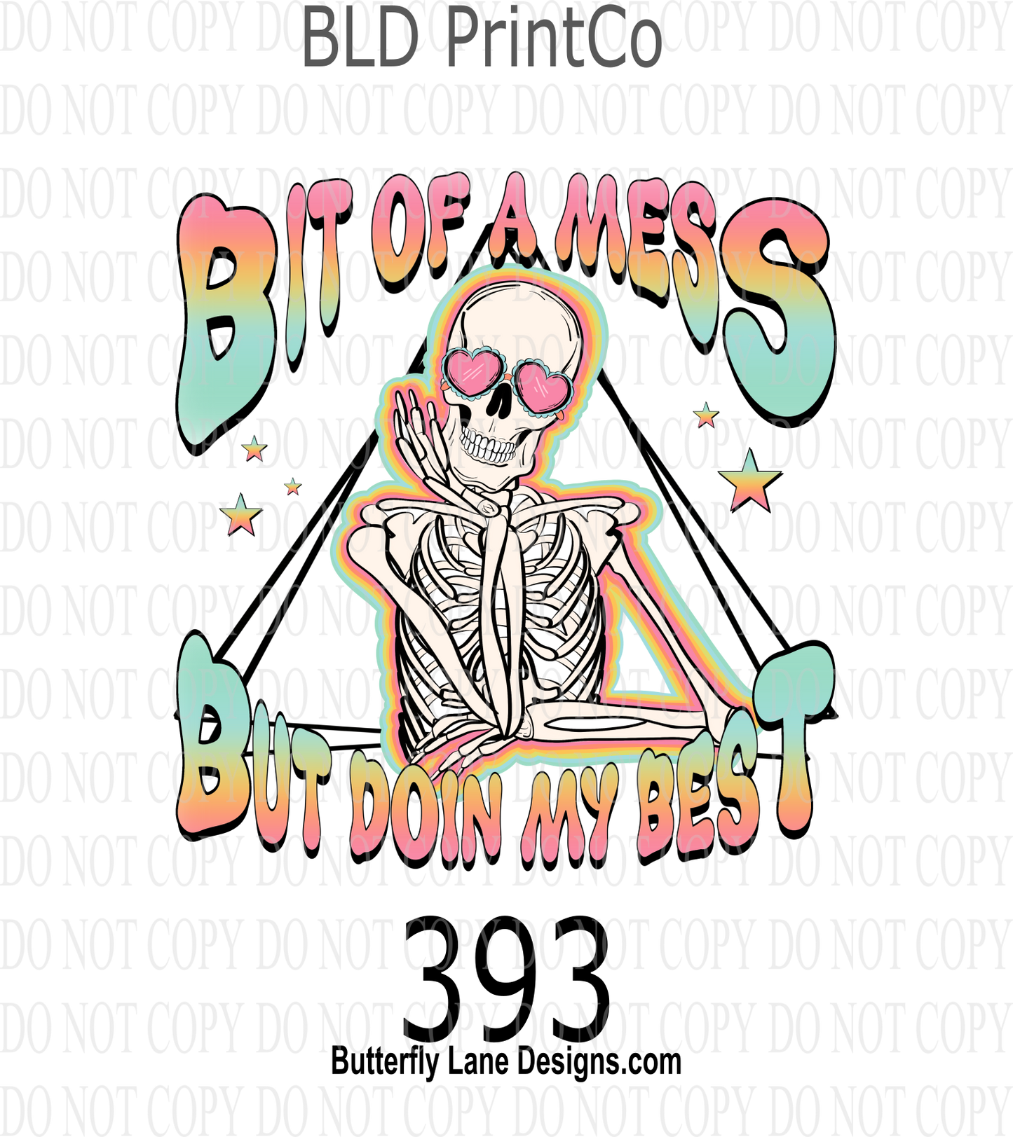 D393 Bit of a mess-But Doing my Best ::  Clear Decal :: VC Decal