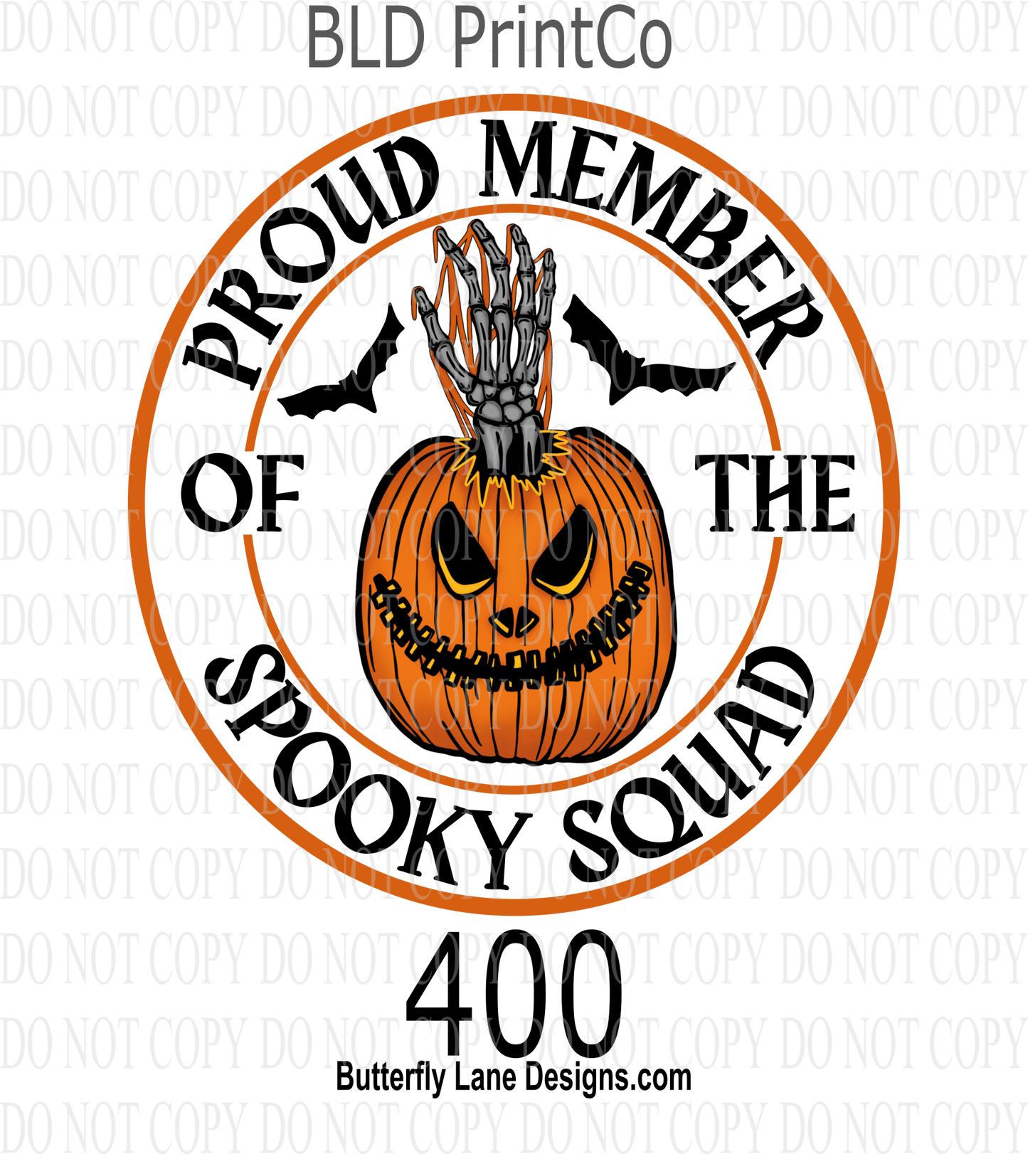D400 Proud Member of the spooky squad::  Clear Decal :: VC Decal