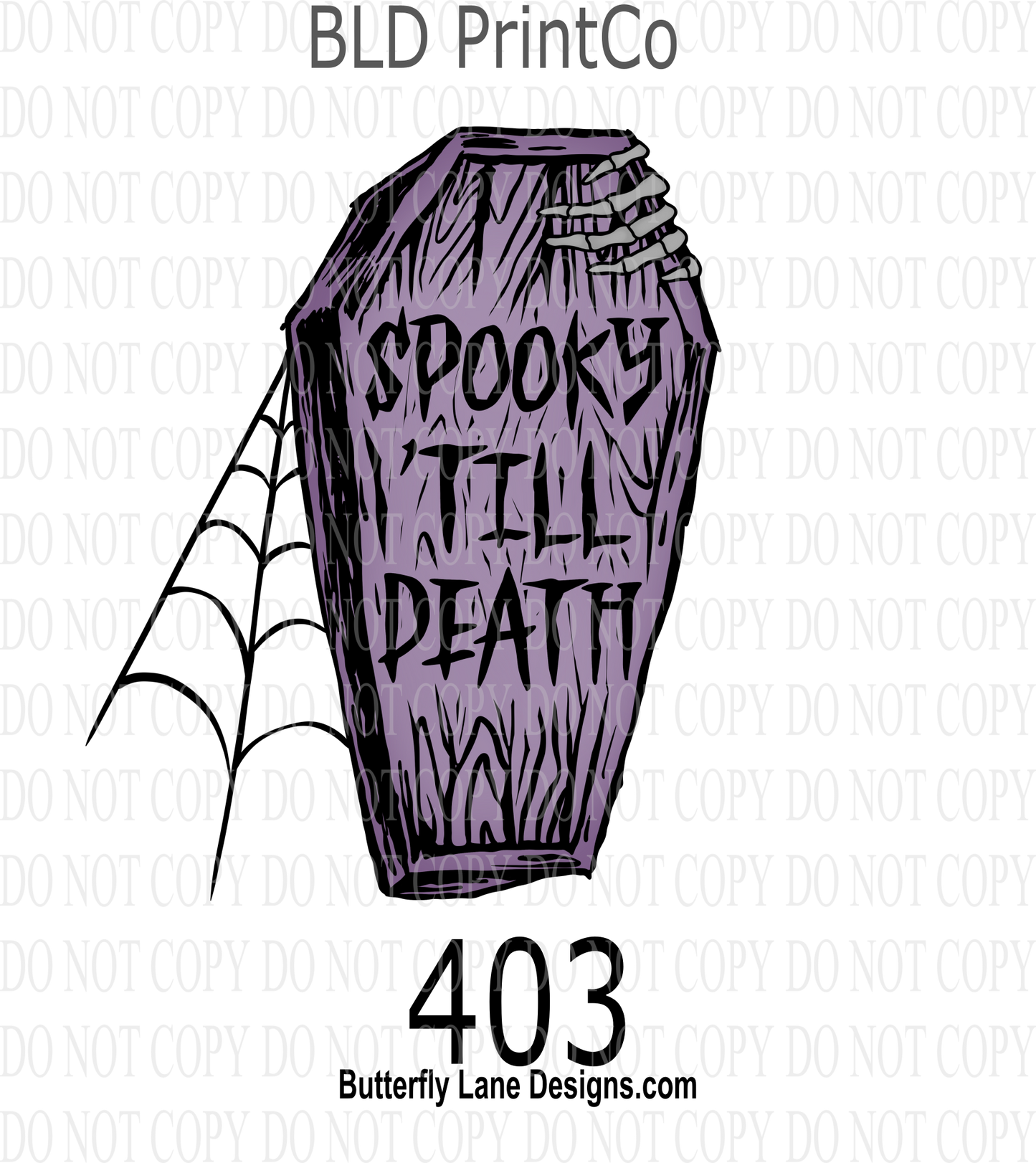 D403 Spooky till death::  Clear Decal :: VC Decal