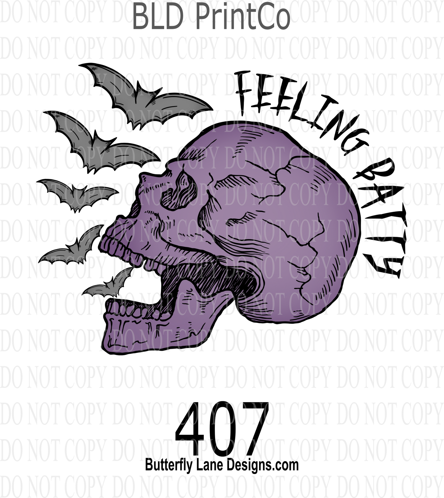 D407 Feeling Batty::  Clear Decal :: VC Decal