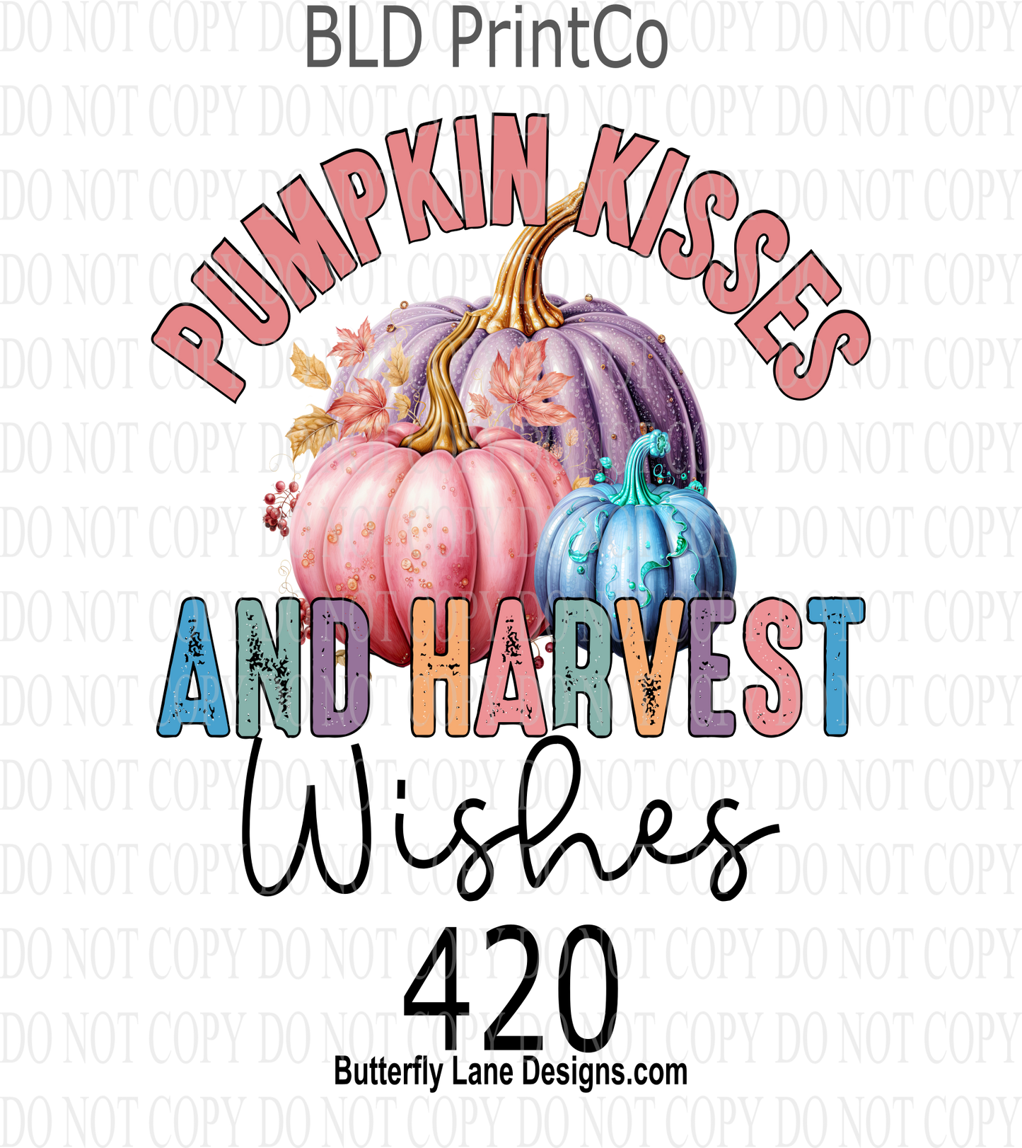 D420 Pumpkin Kisses-Harvest wishes