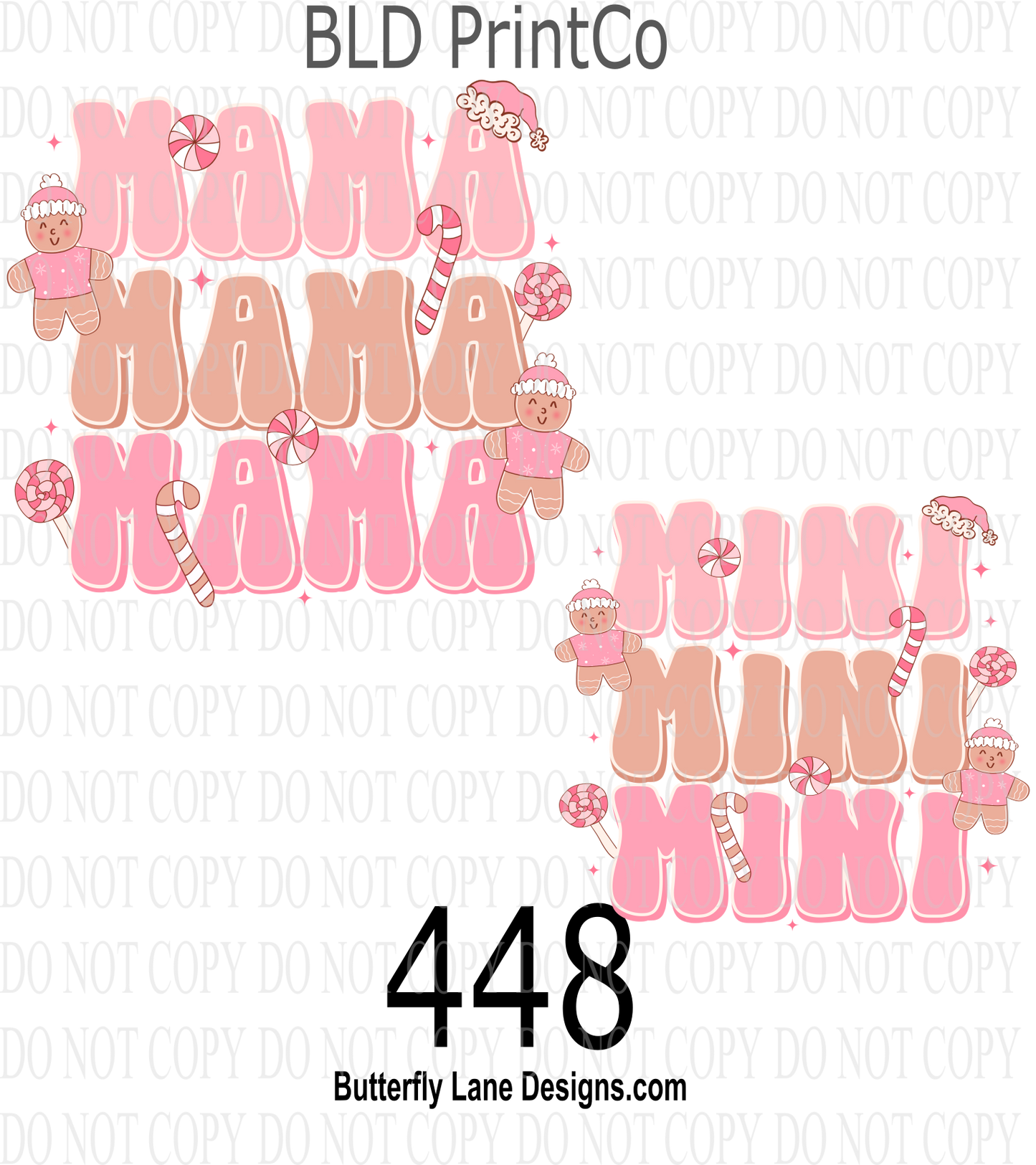 D448 Mama-Mini- Jolly Season ::  Clear Decal :: VC Decal