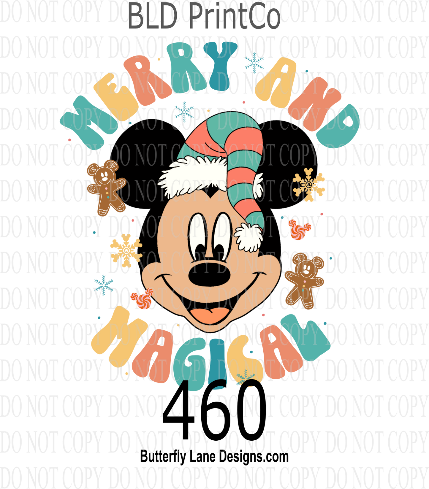 D460 Merry & Magical ::  Clear Decal :: VC Decal