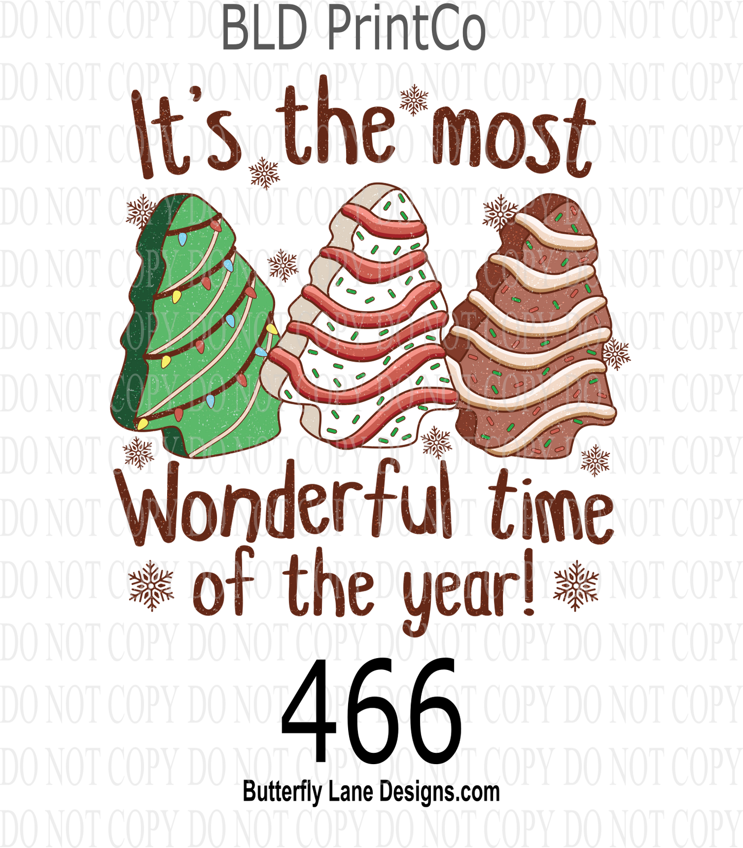 D466 Most Wonderful time of the year- cake-- ::  Clear Decal :: VC Decal