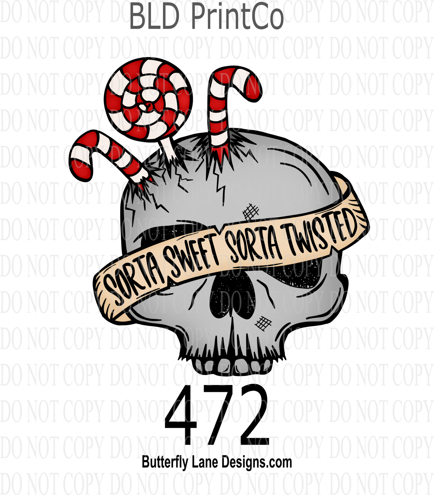 D472 Sorta Sweet-Sorta Twisted ::  Clear Decal :: VC Decal
