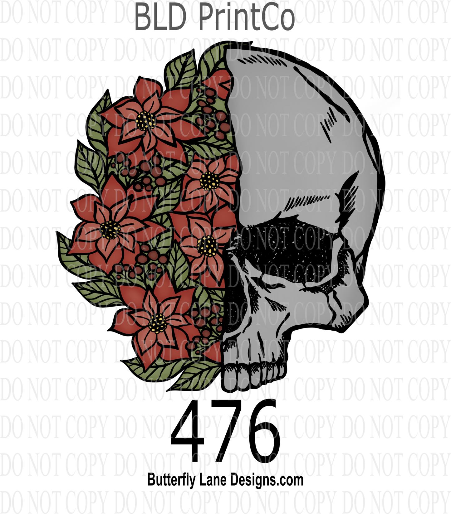 D476 Sorta Merry Sorta Scary- No Text :: Clear Decal :: VC Decal