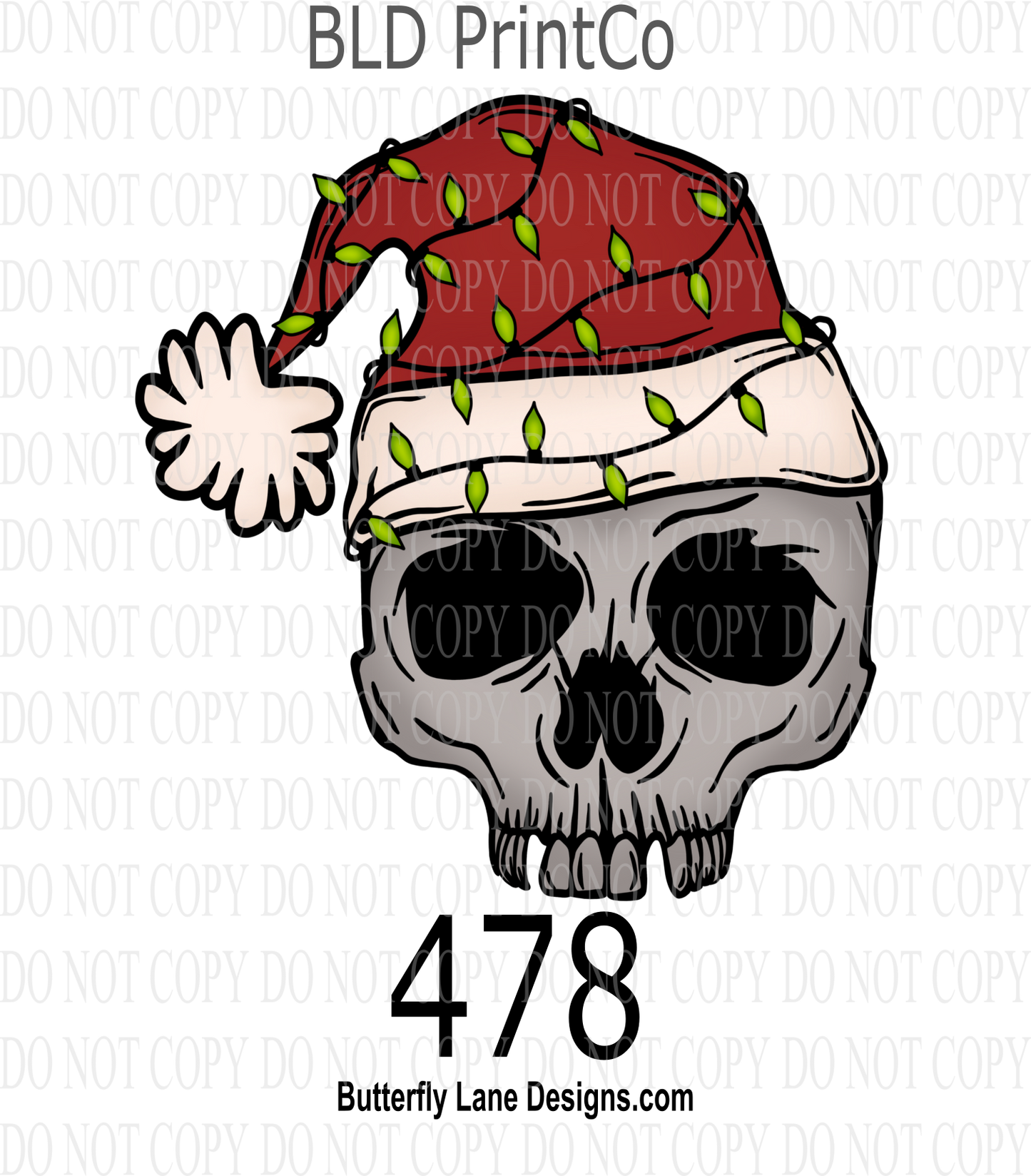 D478 So Merry It's Scary- No Text ::  Clear Decal :: VC Decal