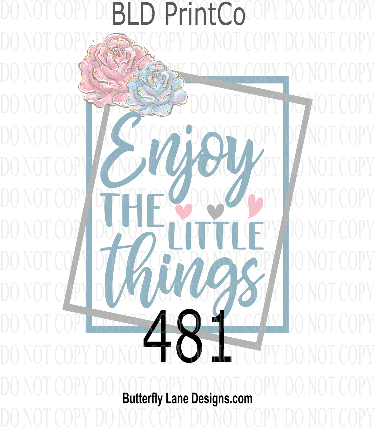 D481 Enjoy the little things ::  Clear Decal :: VC Decal