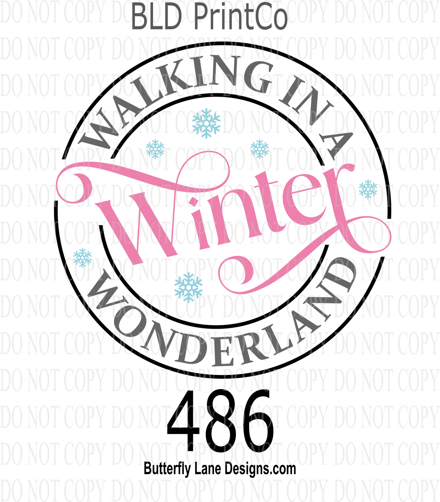 D486 Walking in a winter wonderland ::  Clear Decal :: VC Decal