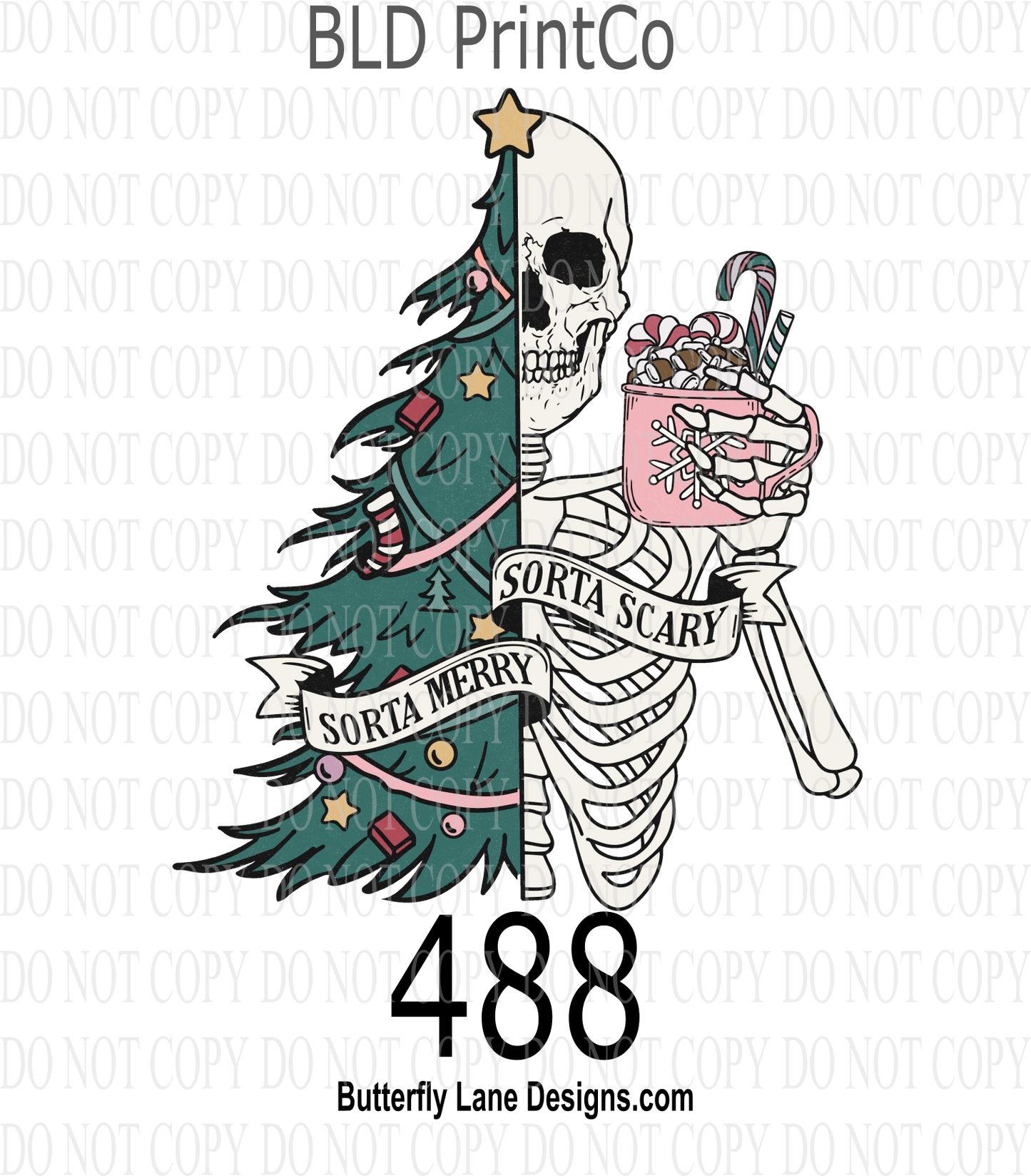 D488 Sorta Merry-Sorta Scary::  Clear Decal :: VC Decal