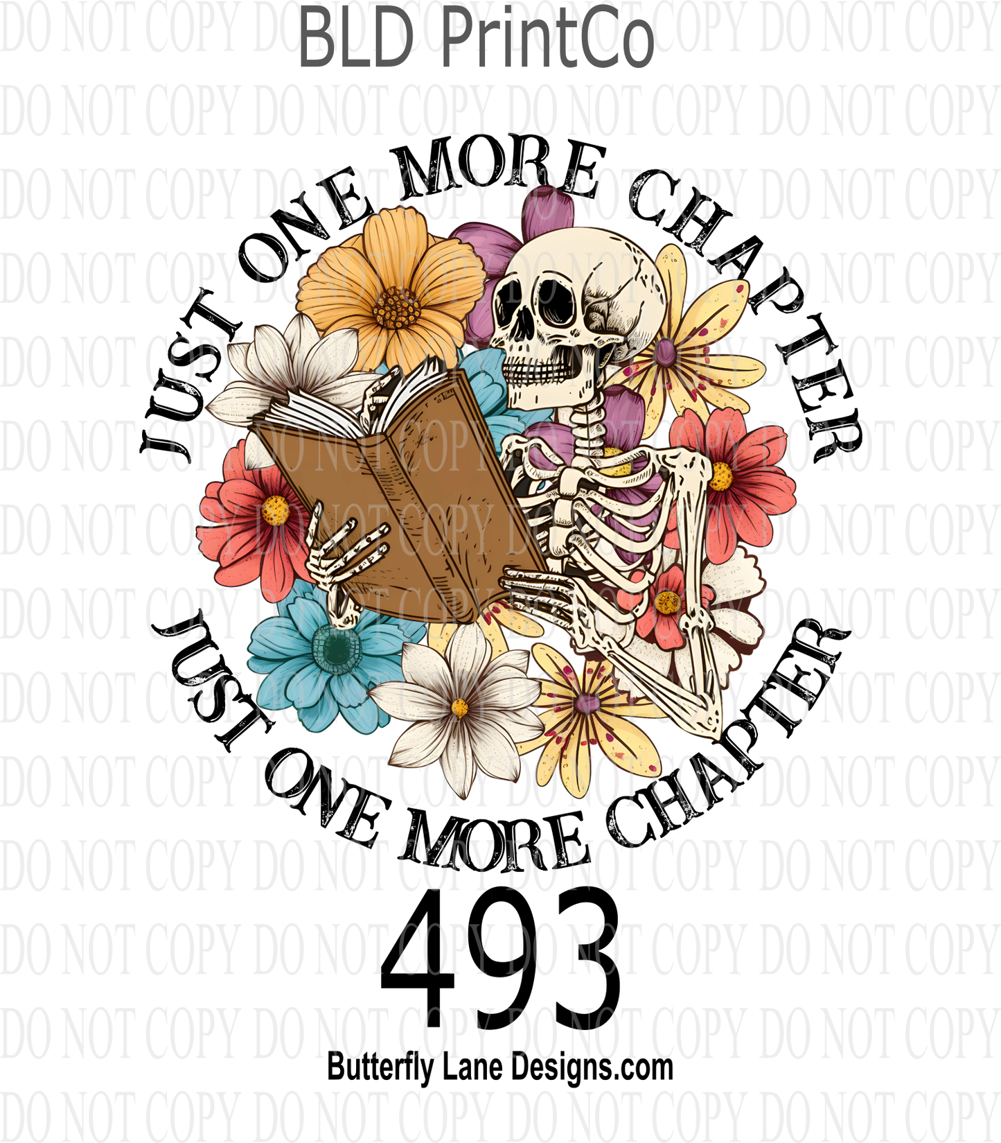 D493 Just one more chapter Skelly:: Clear Decal :: VC Decal