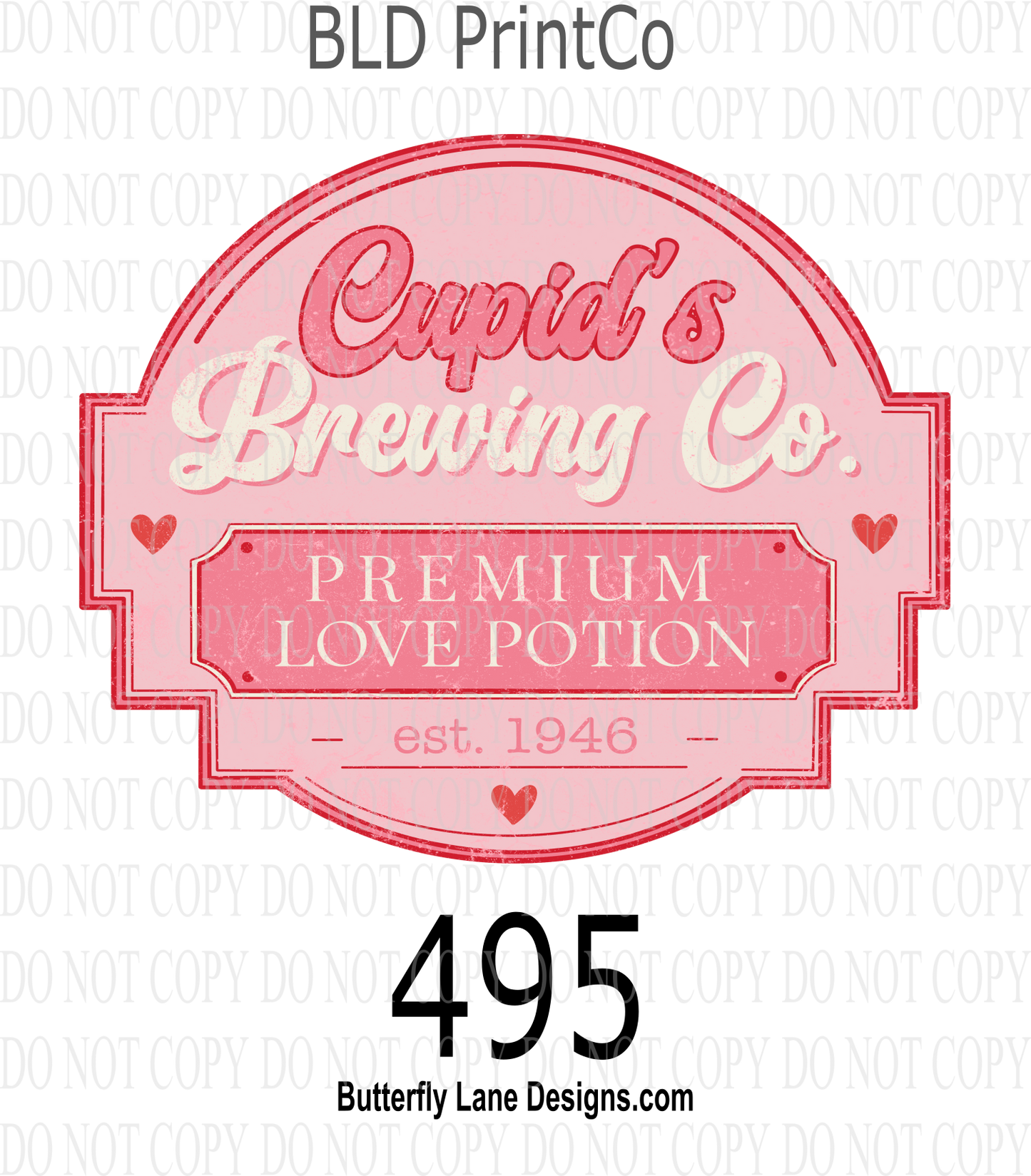D495 Cupids Brewing Co :: Clear Decal :: VC Decal