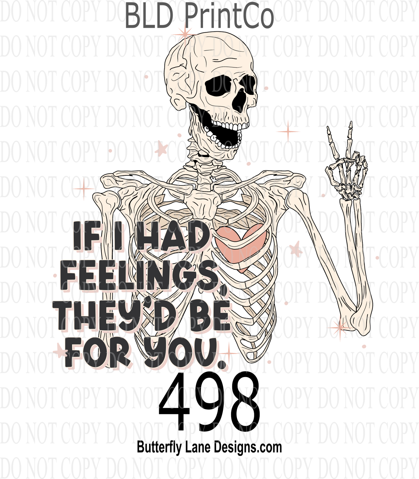 D498 If I had feelings-They'd be for you-2 :: Clear Decal :: VC Decal