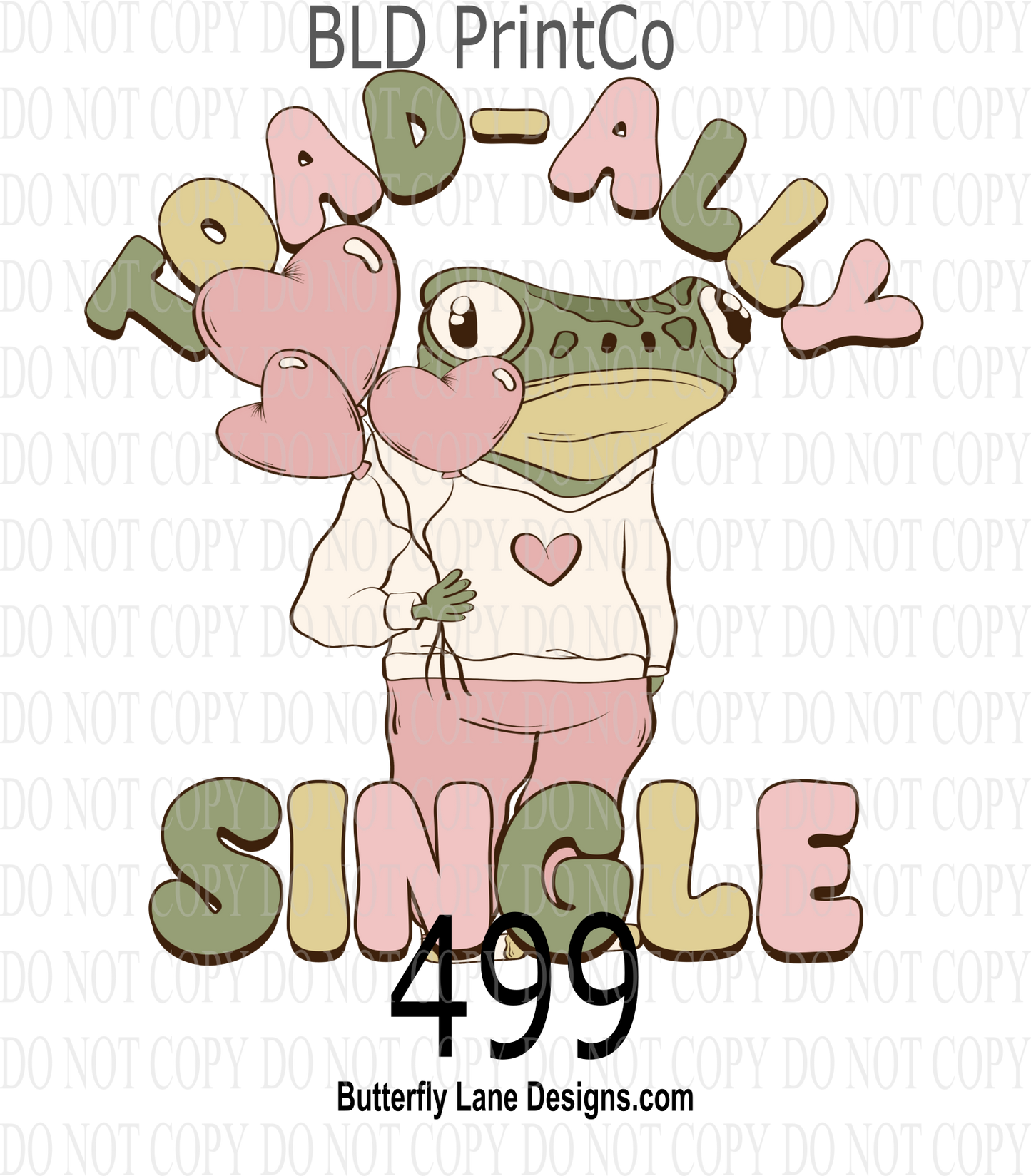 D499 Toad-ally Single :: Clear Decal :: VC Decal