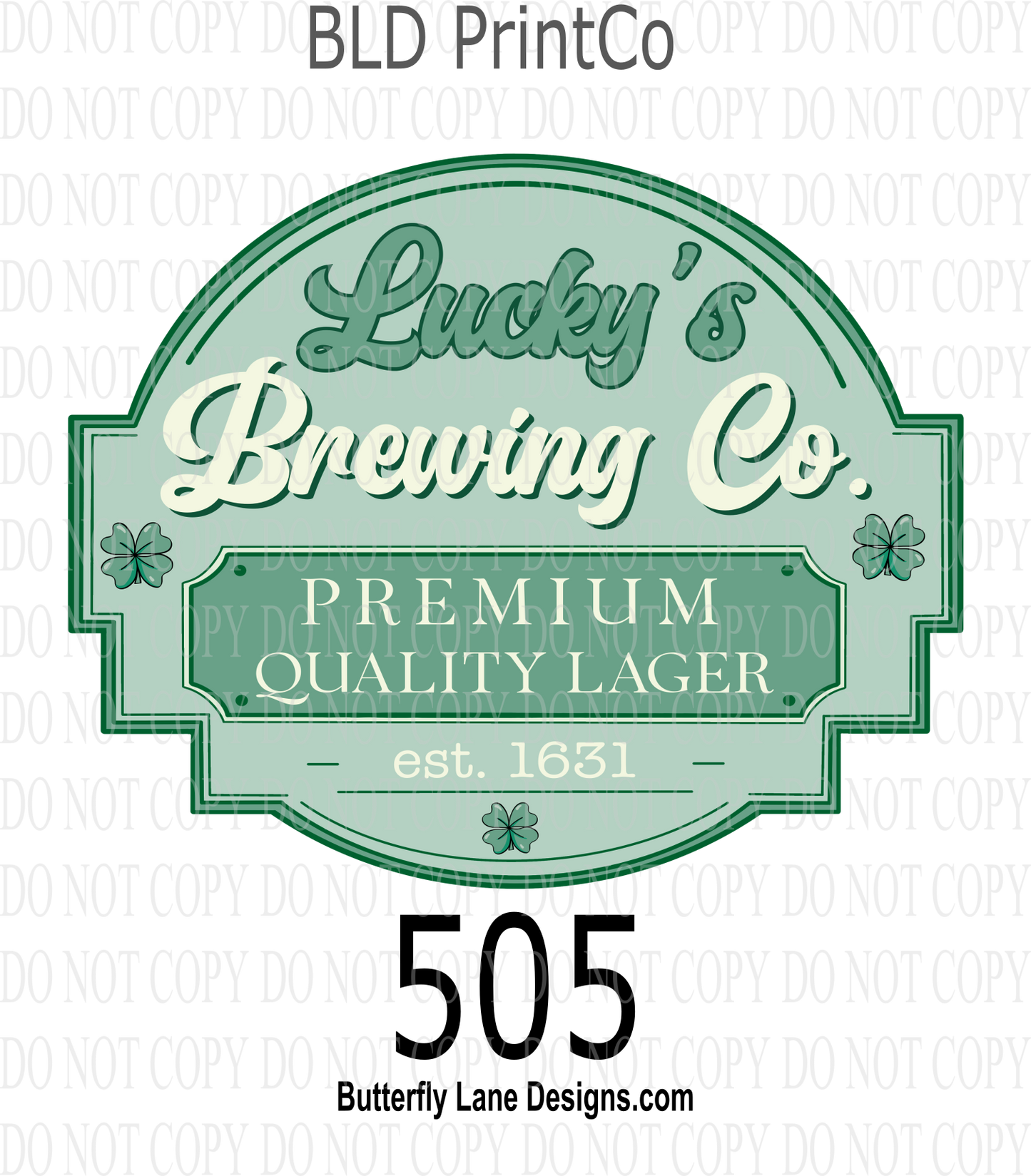 D505 Luckys Brewing:: Clear Decal :: VC Decal