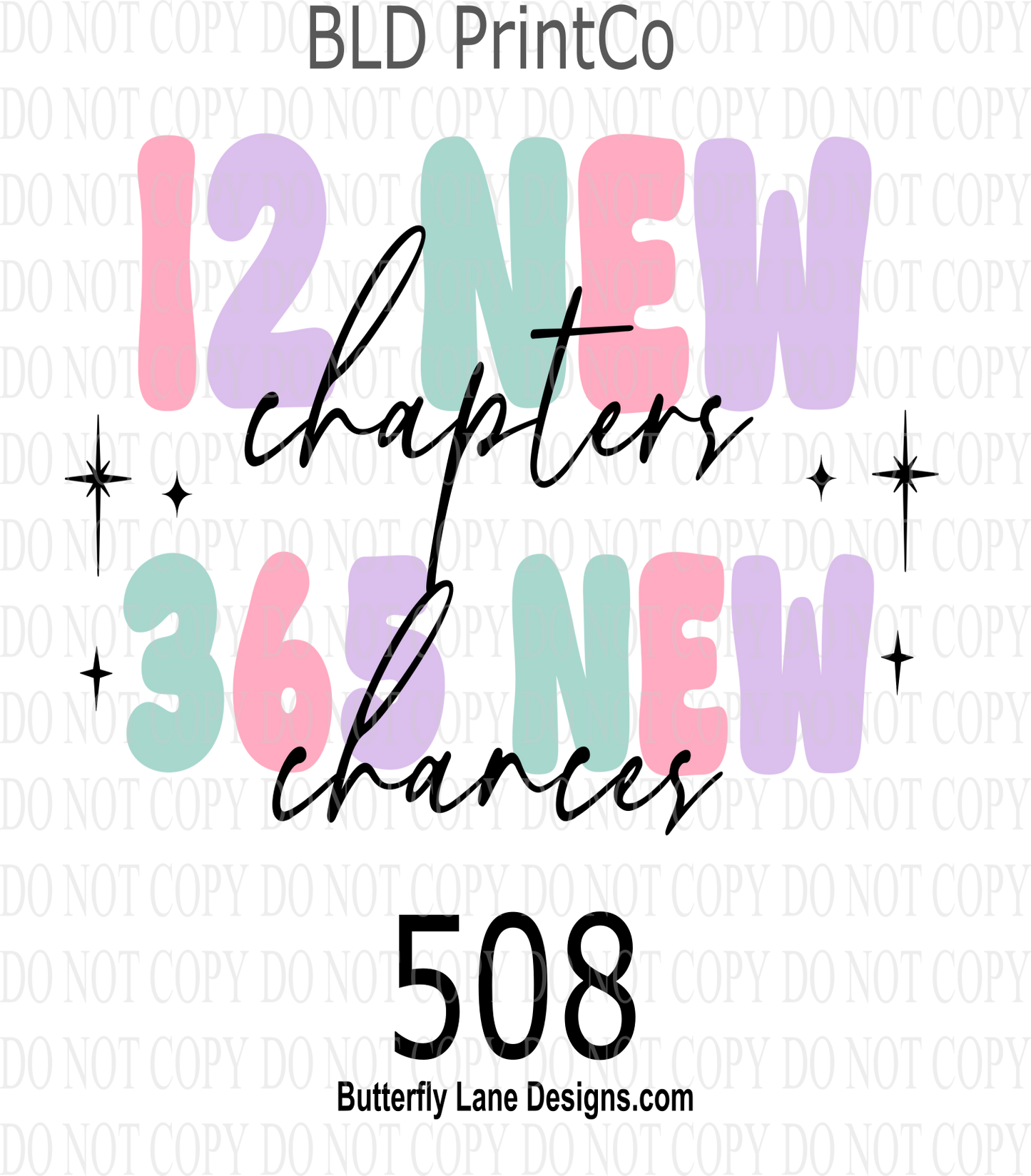 D508 12 New Chapters-365 new chances: Clear Decal :: VC Decal