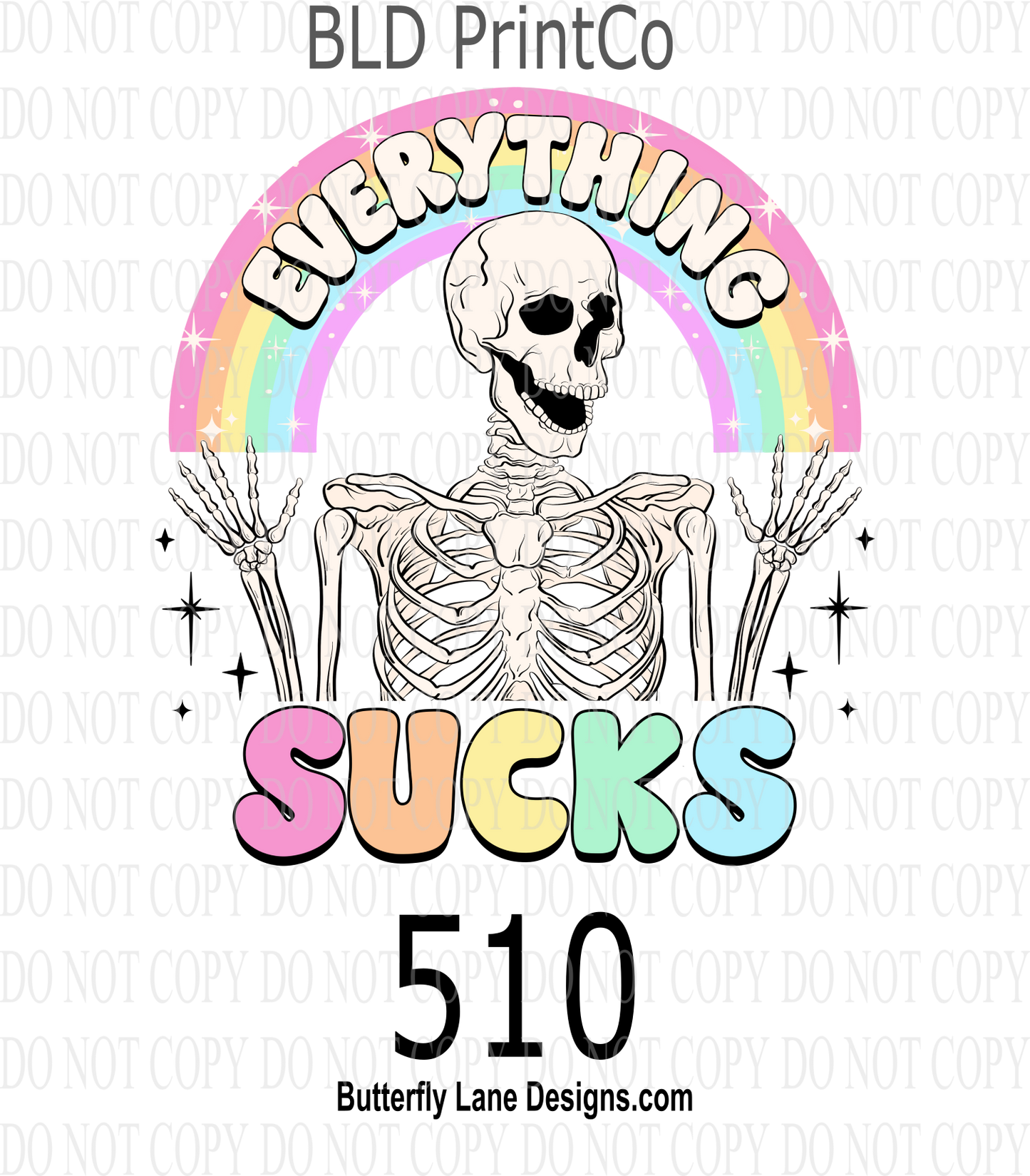D510 Everything Sucks: Clear Decal :: VC Decal
