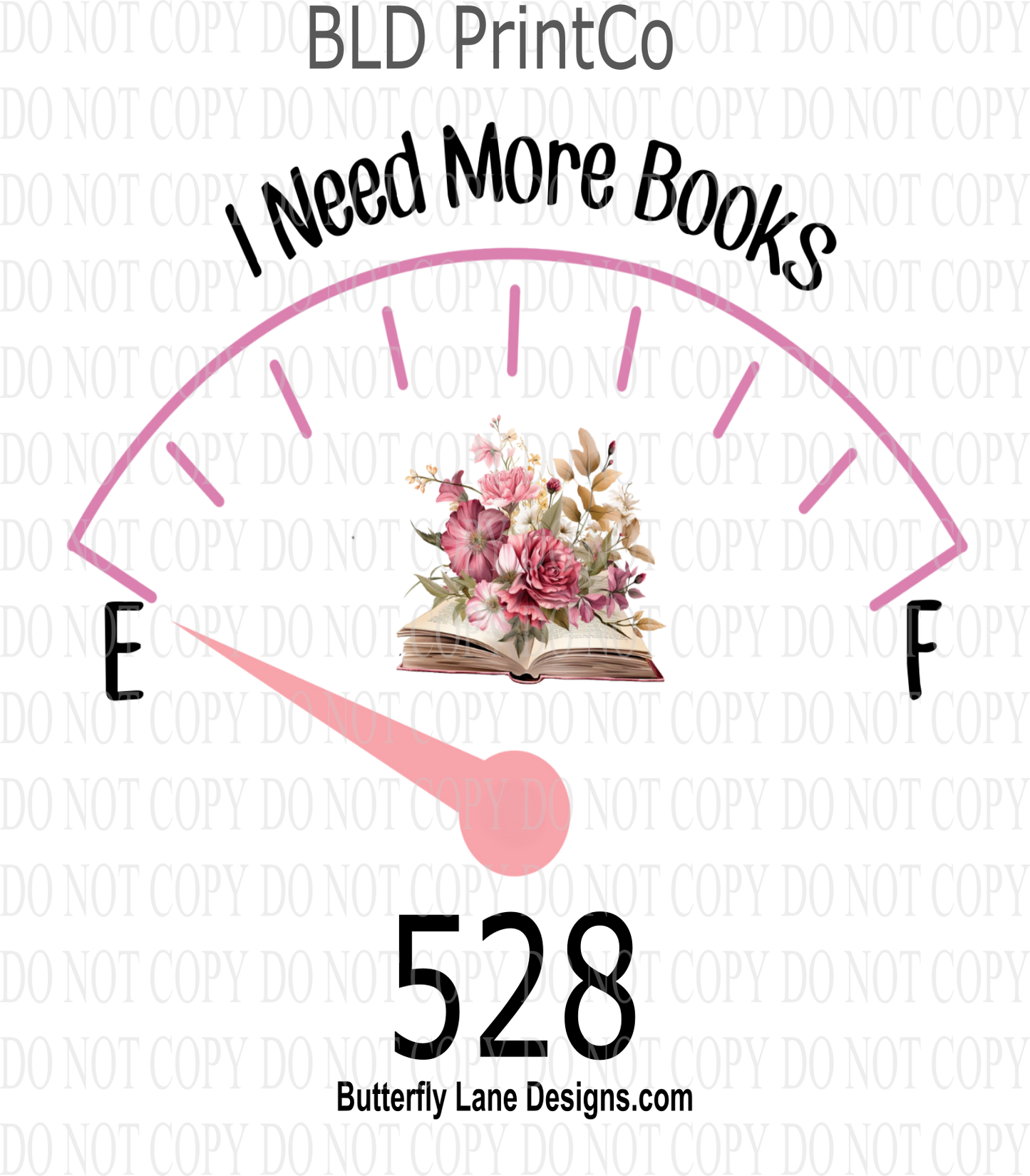 D528 I Need more books ::  Clear Decal :: VC Decal