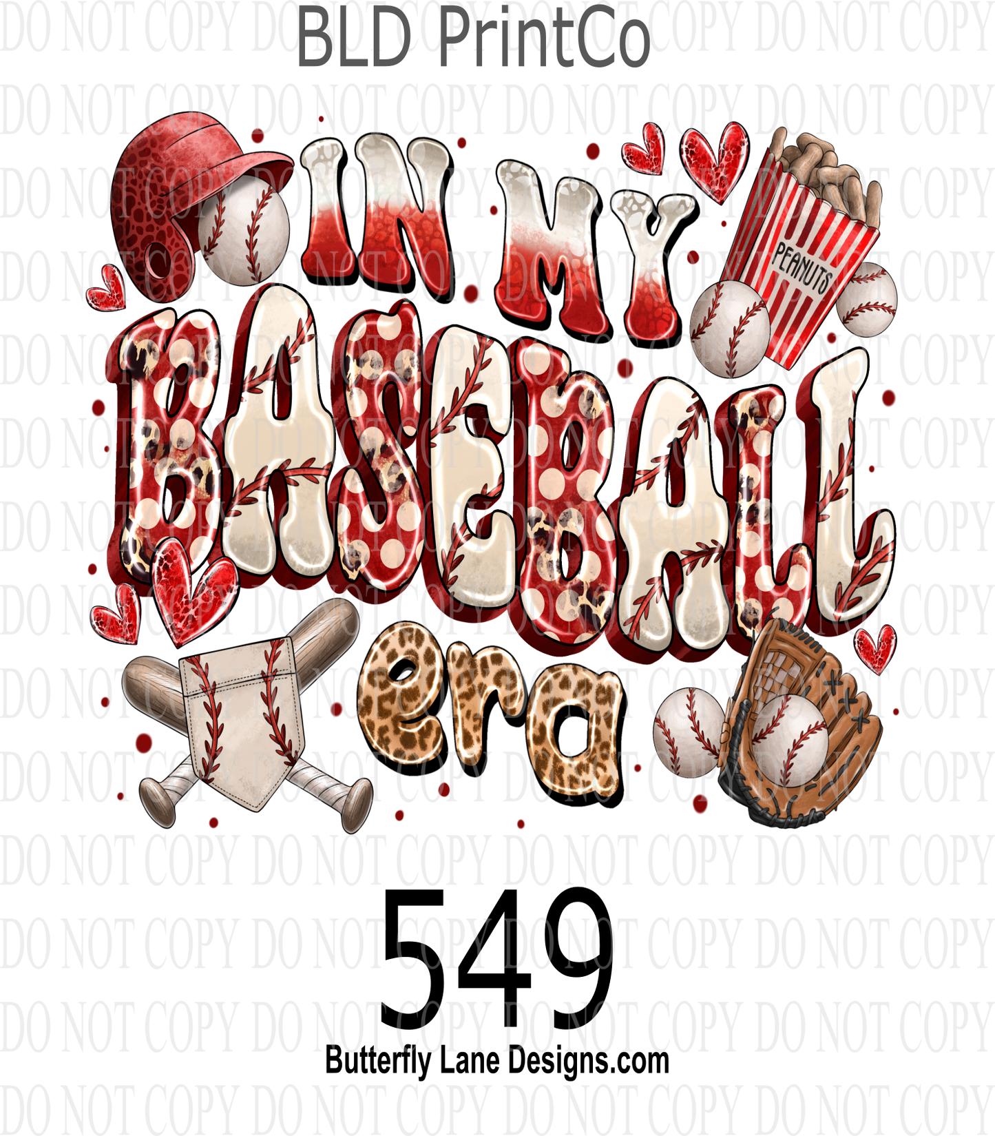 D549 In my Baseball Era:  Clear Decal :: VC Decal