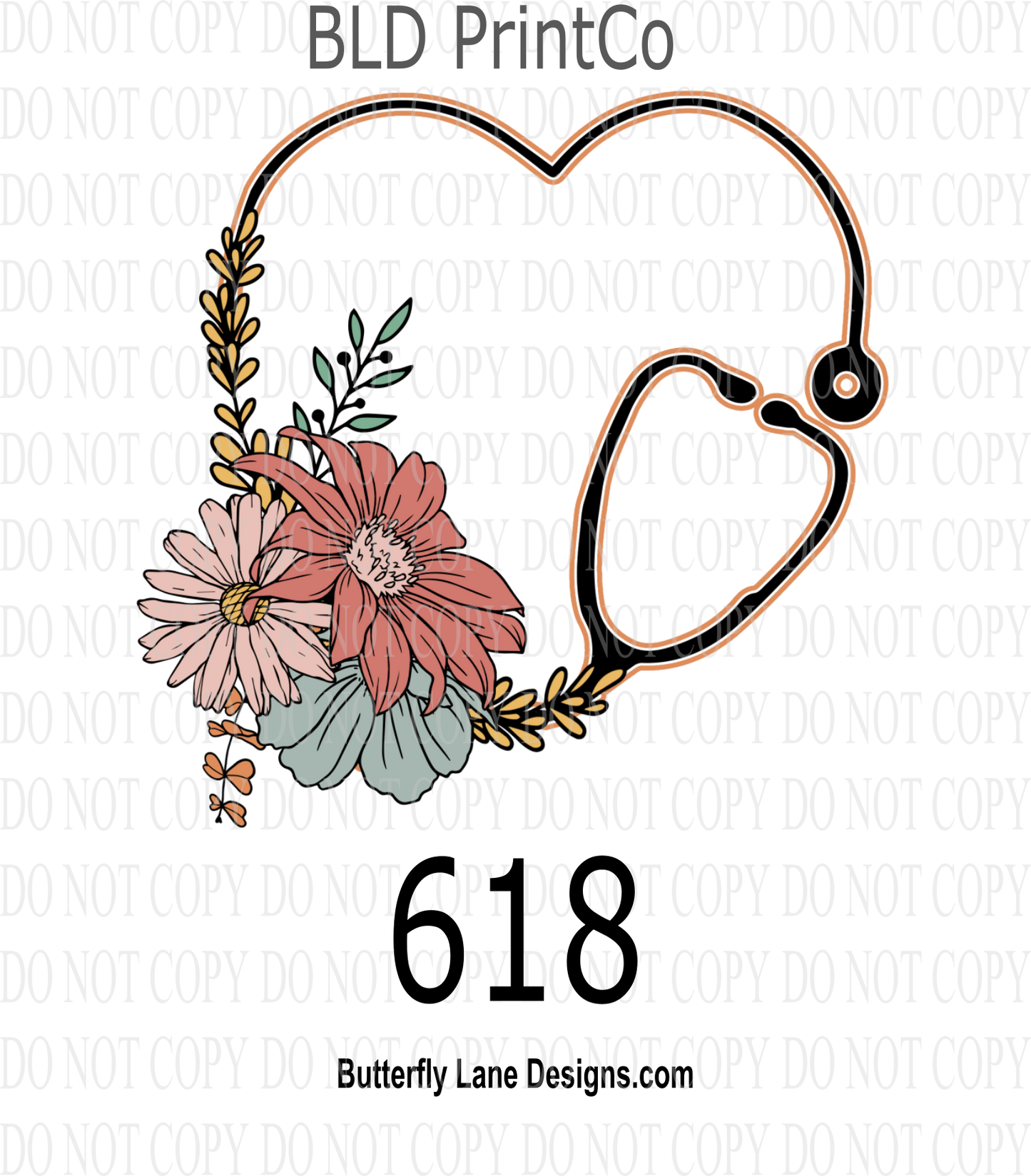 D618 Medical-Floral stethoscope