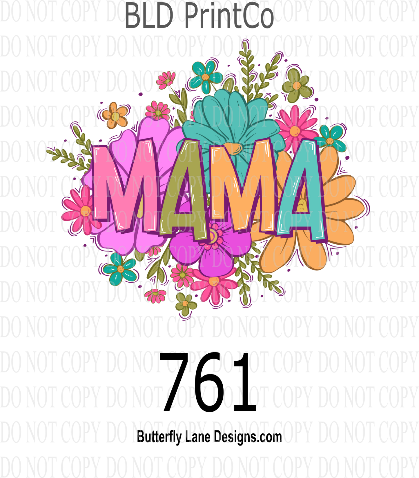 D761 Mama- Pink Florals- Mama-Mini Sets