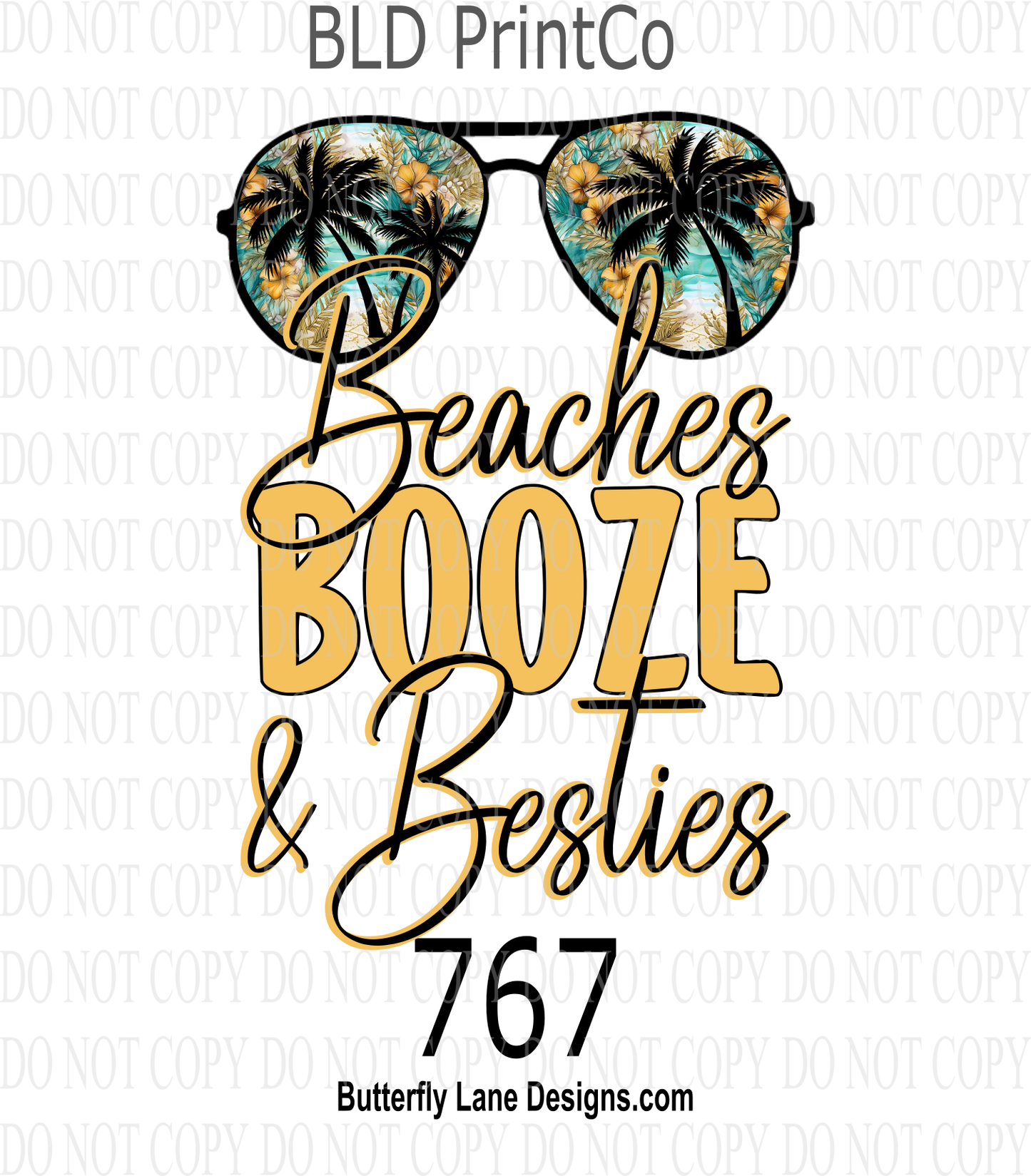 D767 Beaches Booze & Besties- Sand Tropical