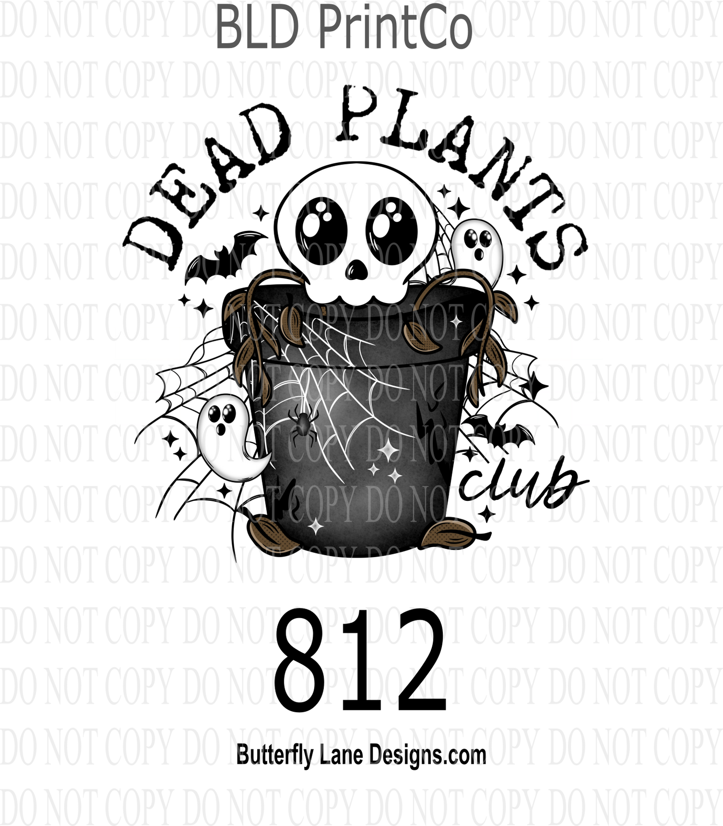 D812 Dead Plants Club- White Checkers