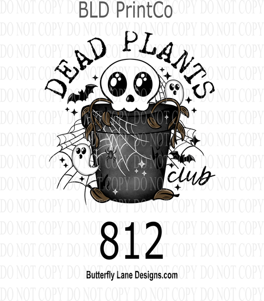D812  Dead Plants Club- White Checkers