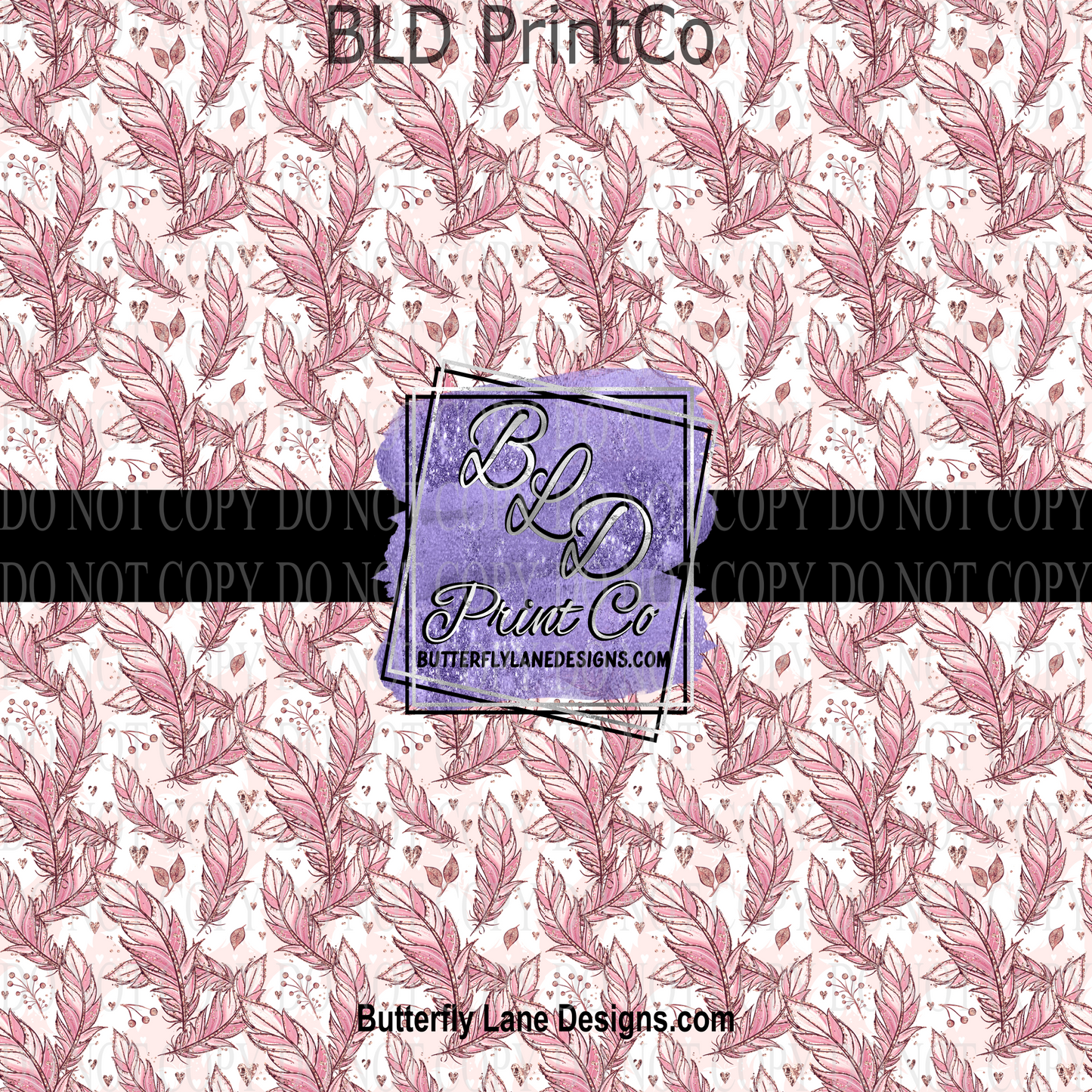 Feathers-Pink tones   PV 839  Patterned Vinyl