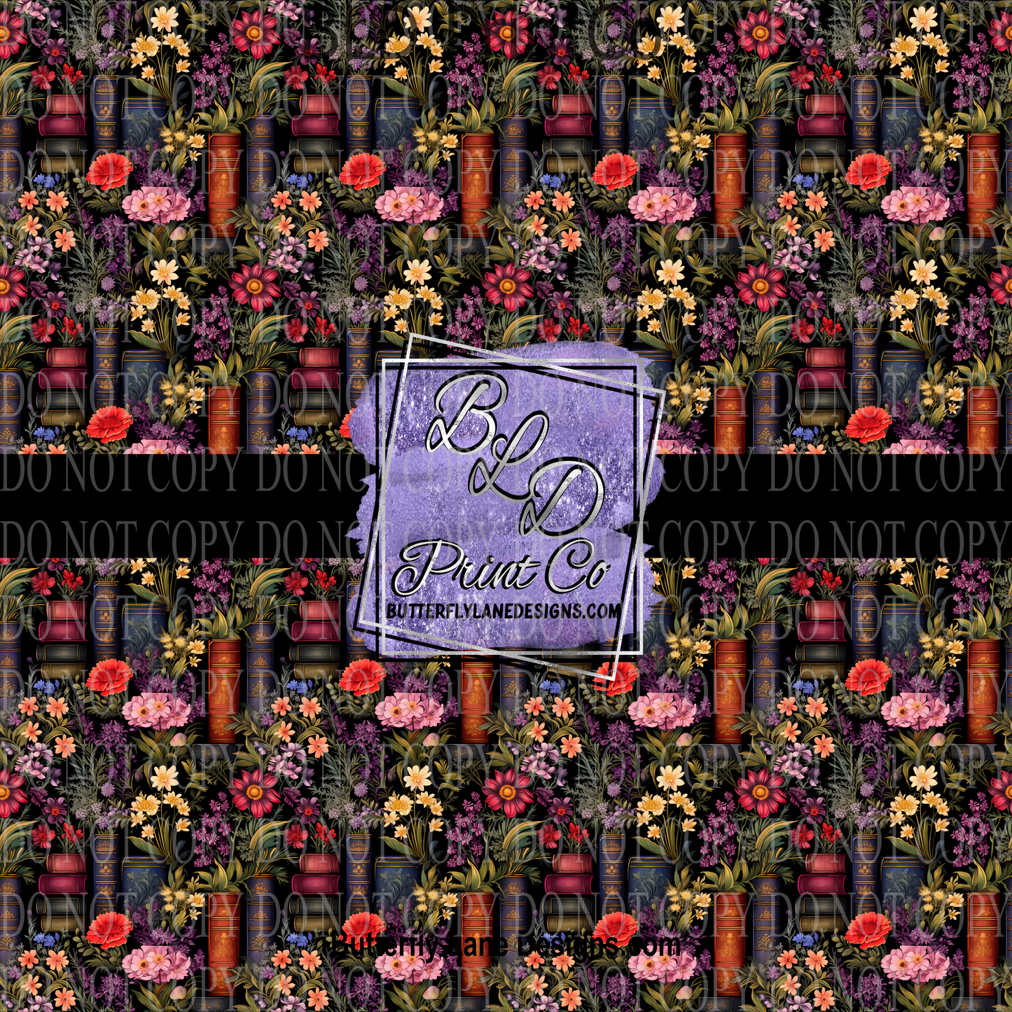 Floral Books -Let's read 1 PV 864 Patterned Vinyl