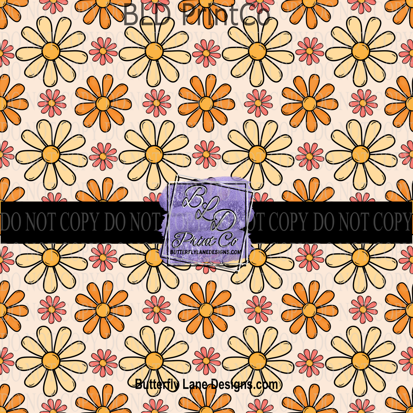 Floral Groovy Print PV 701 Patterned Vinyl