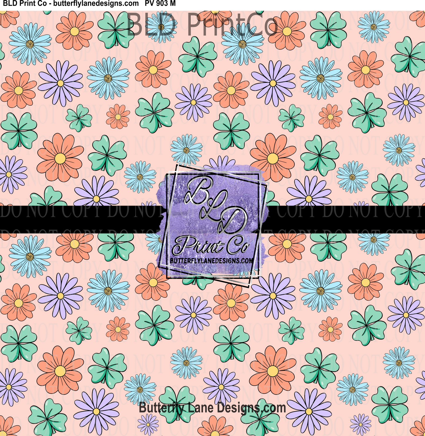 Floral & Shamrocks  St.Patricks - PV 903 M Patterned Vinyl